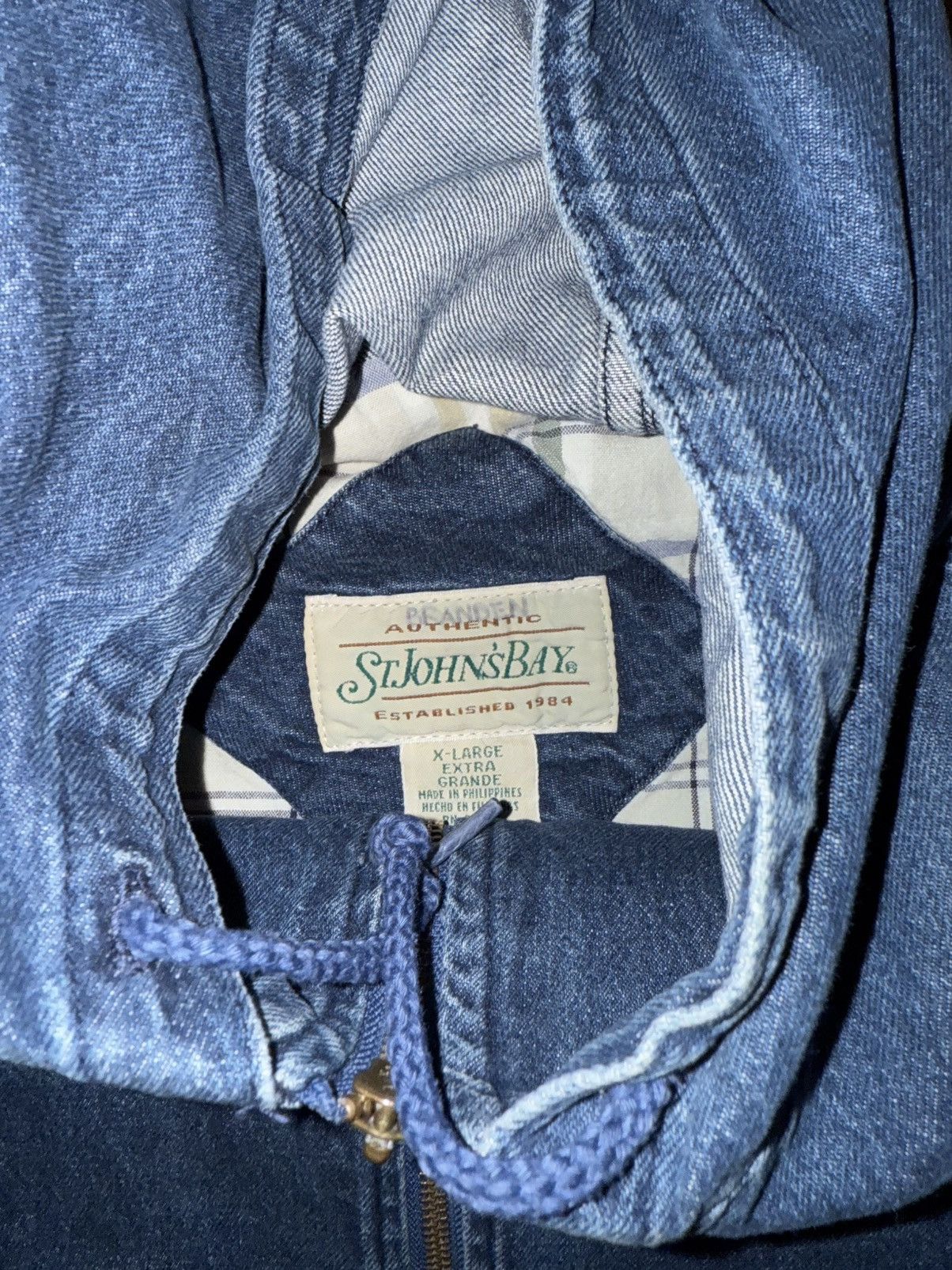 St. Johns Bay Vintage St. John’s Bay Denim Hooded Jacket – XL – 90s Style Size US XL / EU 56 / 4 - 2 Thumbnail