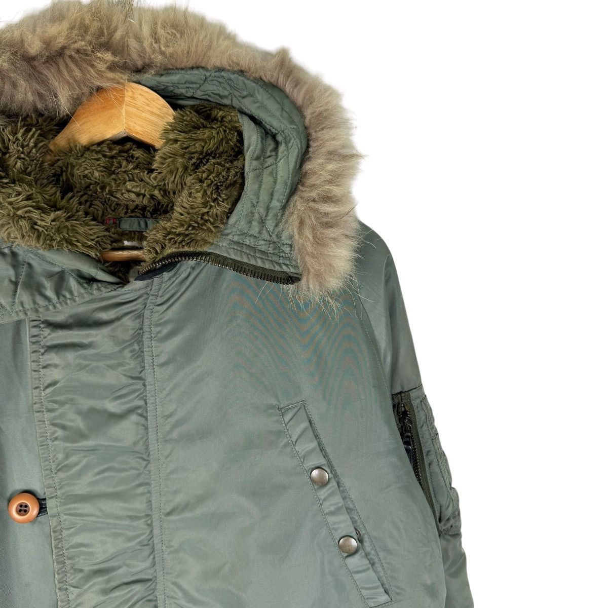 Blue Blue Japan ☀️GAIJIN MADE FUR HOODIE MILITARY PARKA JACKET Size US M / EU 48-50 / 2 - 4 Thumbnail