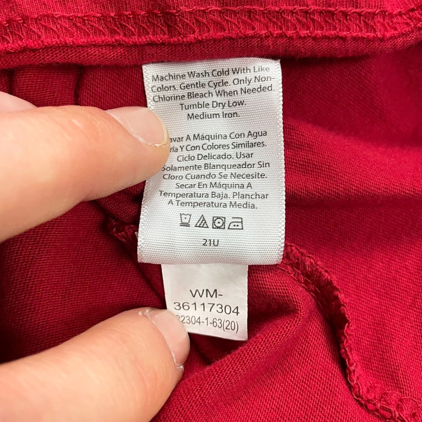 George George Casual Cotton Long Sleeve Tee Shirt Womens Large Red Crew Neck Classic Size L / US 10 / IT 46 - 7 Thumbnail