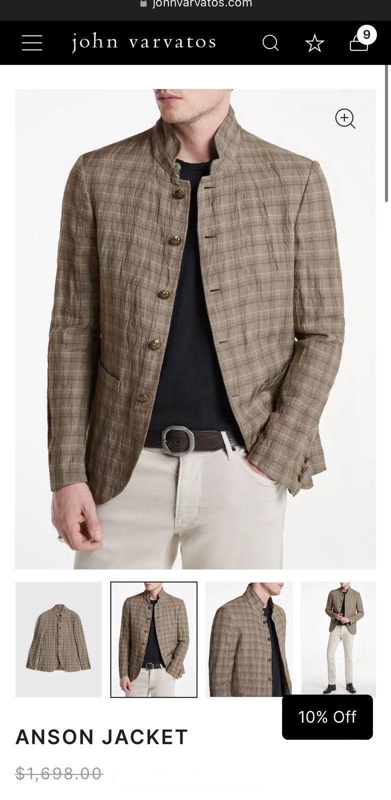 John Varvatos Anson jacket. 50 Size US M / EU 48-50 / 2 - 8 Thumbnail