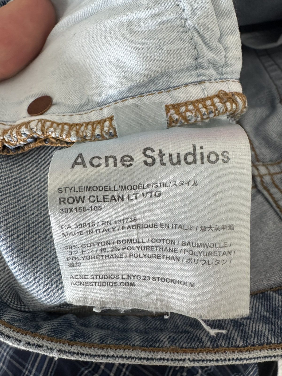 Acne Studios Acne Studios Row Clean LT Vtg Jeans Denim Casual Streetwear Size US 30 / EU 46 - 5 Thumbnail