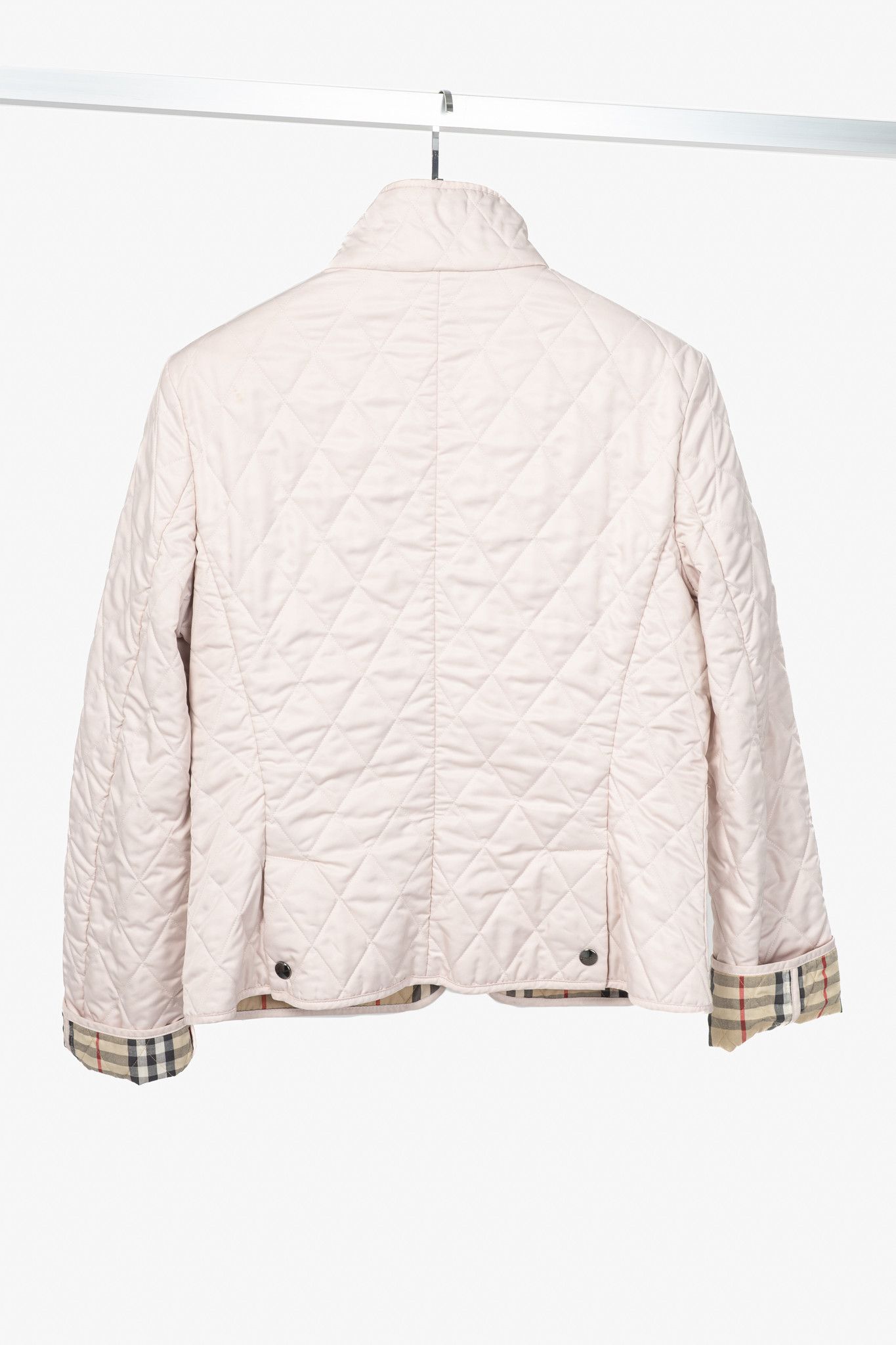 Burberry Burberry Pink Quilted Check-Trim Zip Jacket Size M / US 6-8 / IT 42-44 - 2 Thumbnail
