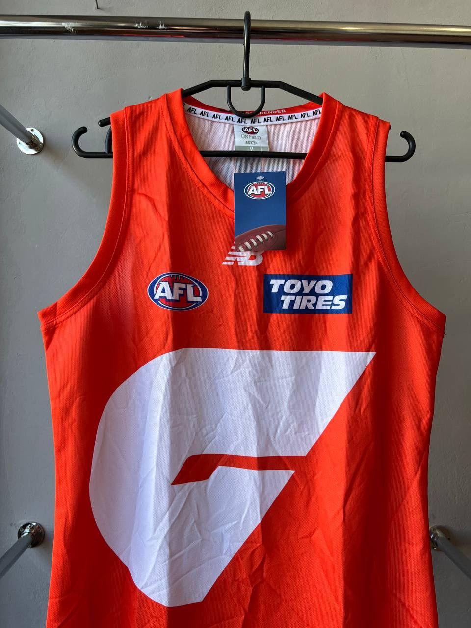 New Balance NEW! 2025 GWS GIANTS AWAY RUGBY TANK TOP JERSEY ISC SIZE M Size US M / EU 48-50 / 2 - 5 Thumbnail
