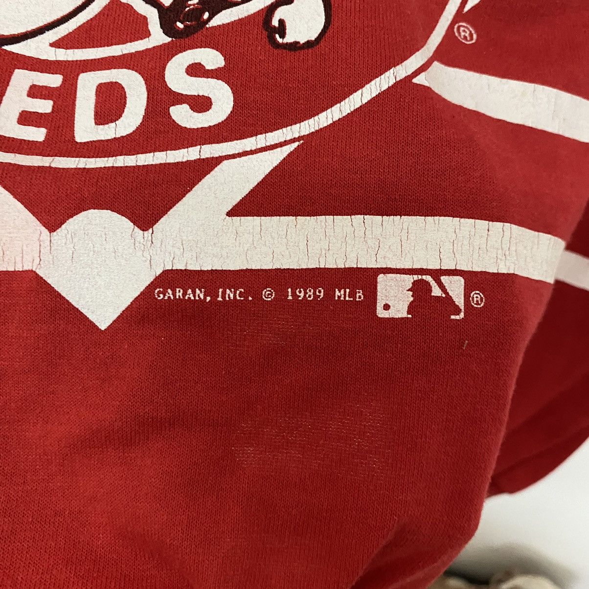 MLB × Vintage Vintage 89 MLB Cincinnati Reds Baseball Overprint Sweatshirt Size US XL / EU 56 / 4 - 12 Thumbnail