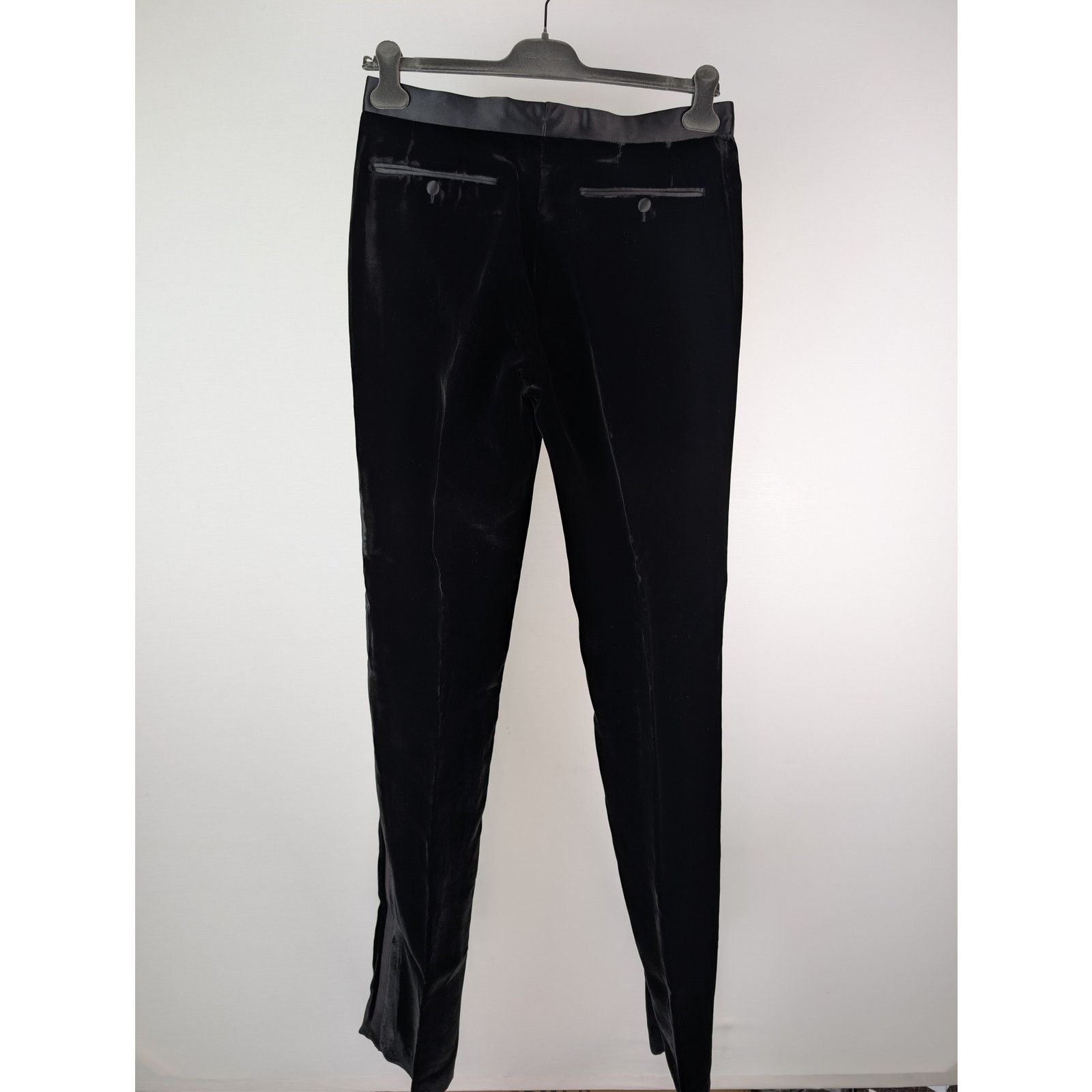 Tom Ford o1rshd1 Q:2 / Tailored Velvet Tuxedo Evening Pants in Black Size US 32 / EU 48 - 16 Thumbnail