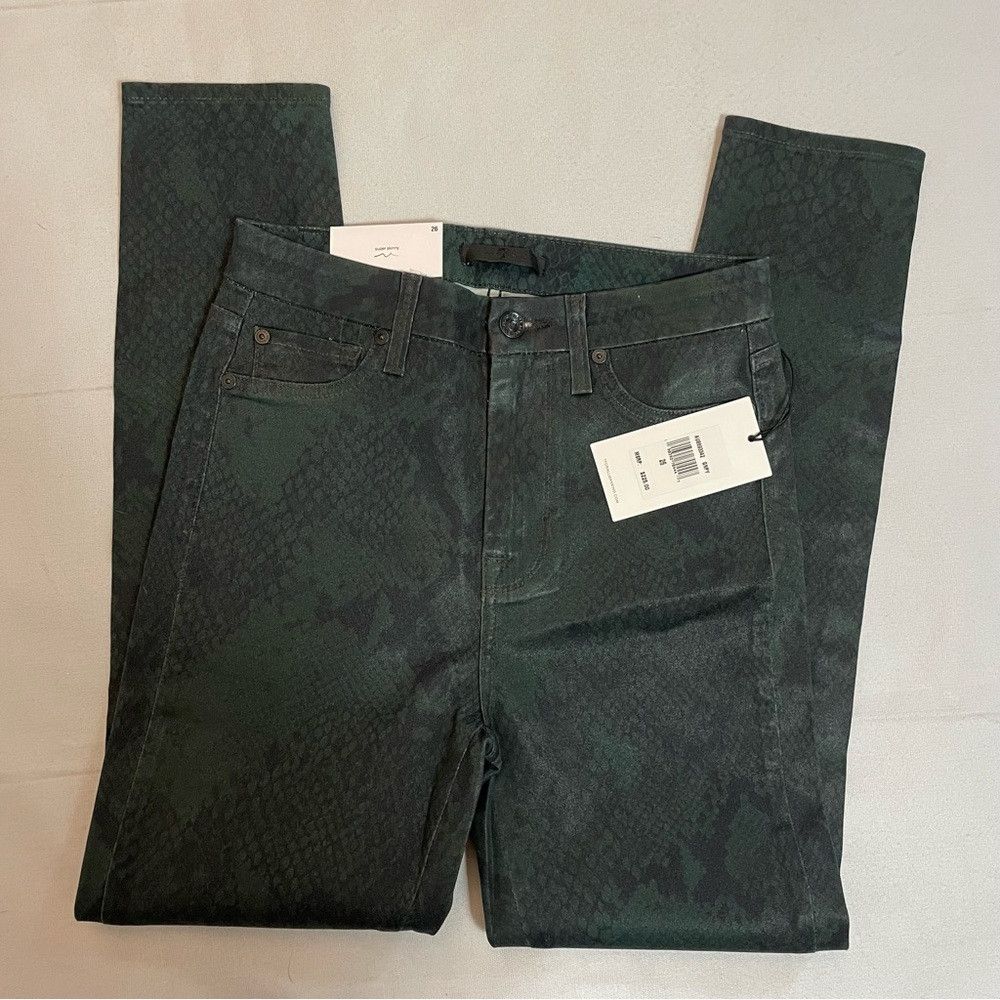 7 For All Mankind NWT New $225 7 For All Mankind High-Waist Ankle Skinny Gree Size 26" / US 2 / IT 38 - 3 Thumbnail