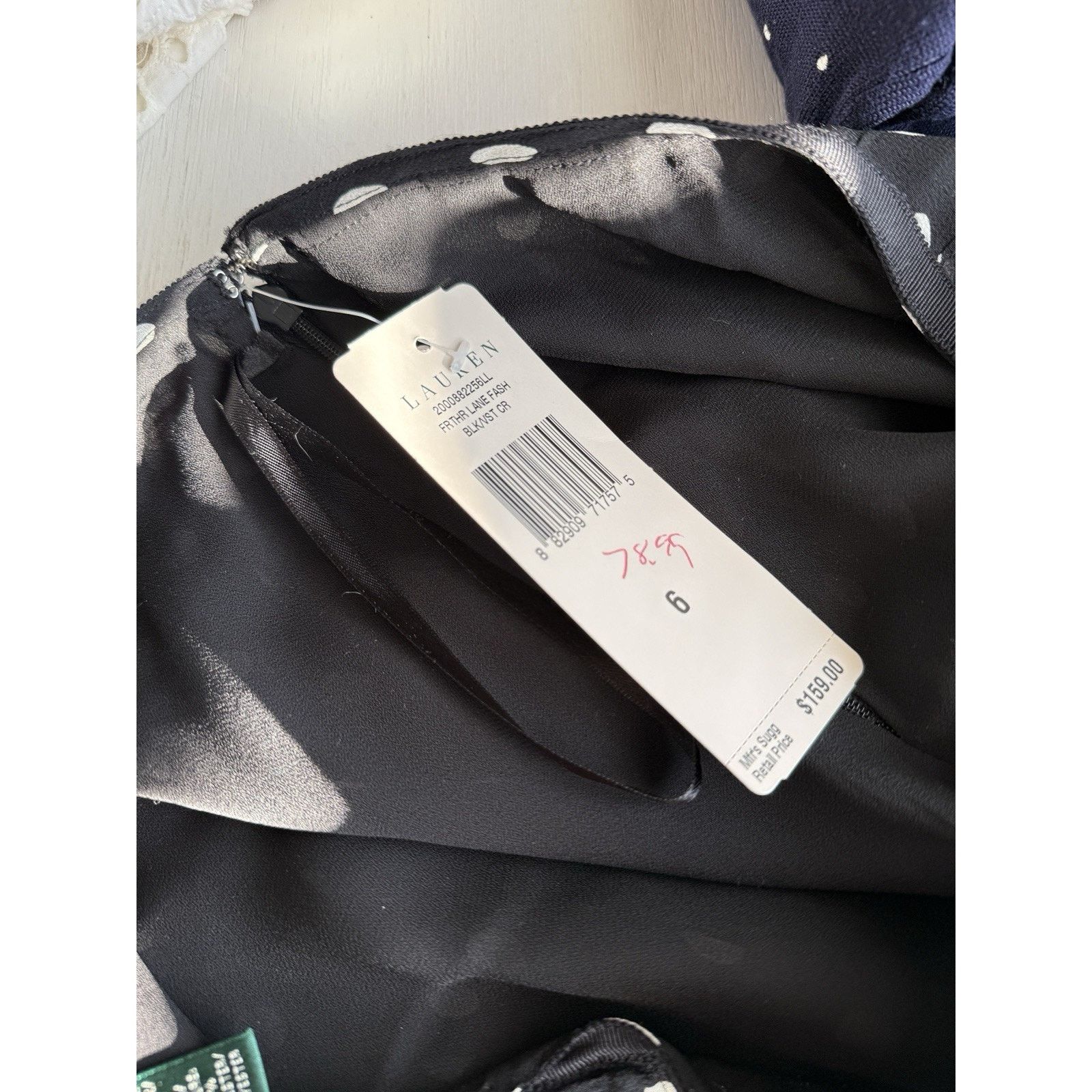 Lauren Ralph Lauren LRL RALPH LAUREN Fit & Flare Skirt Sz 6 Black Polka Dot NWT Size 28" / US 6 / IT 42 - 6 Thumbnail