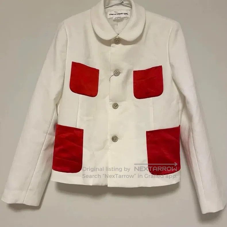 Comme des Garcons Comme Des Garcons Contrast color red round neck jacket Size M / US 6-8 / IT 42-44 - 2 Thumbnail