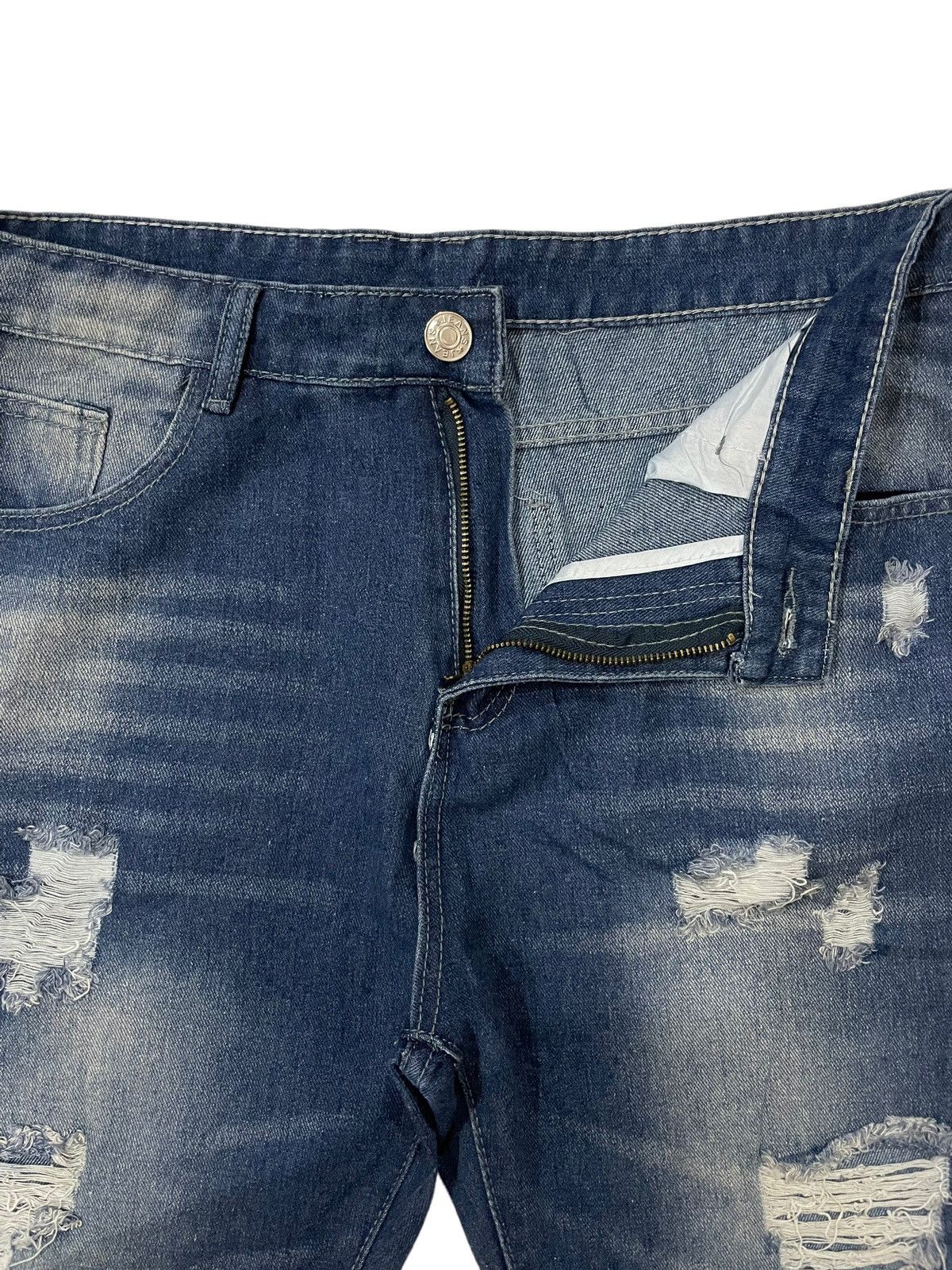 Japanese Brand Japanese Brand Romwe Distressed Denim Jeans Size US 36 / EU 52 - 8 Thumbnail