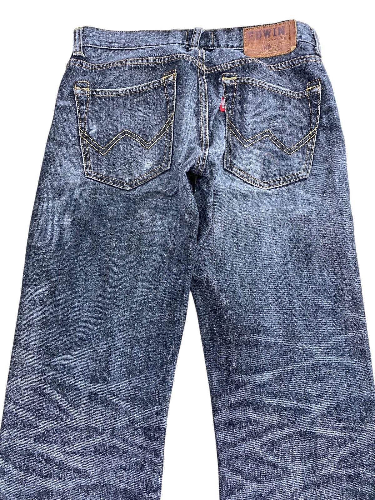 Edwin Vintage Edwin Whiskers Dark Wash Style Loose Jeans Size US 31 - 4 Thumbnail