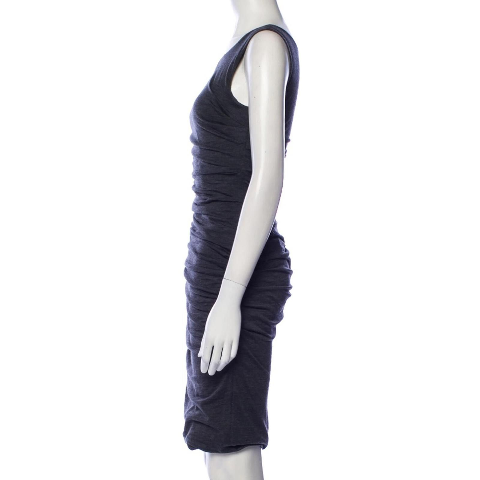 Dolce & Gabbana Dolce & Gabbana Vintage 90’s Grey Ruched Jersey Dress Size XS / US 0-2 / IT 36-38 - 4 Thumbnail