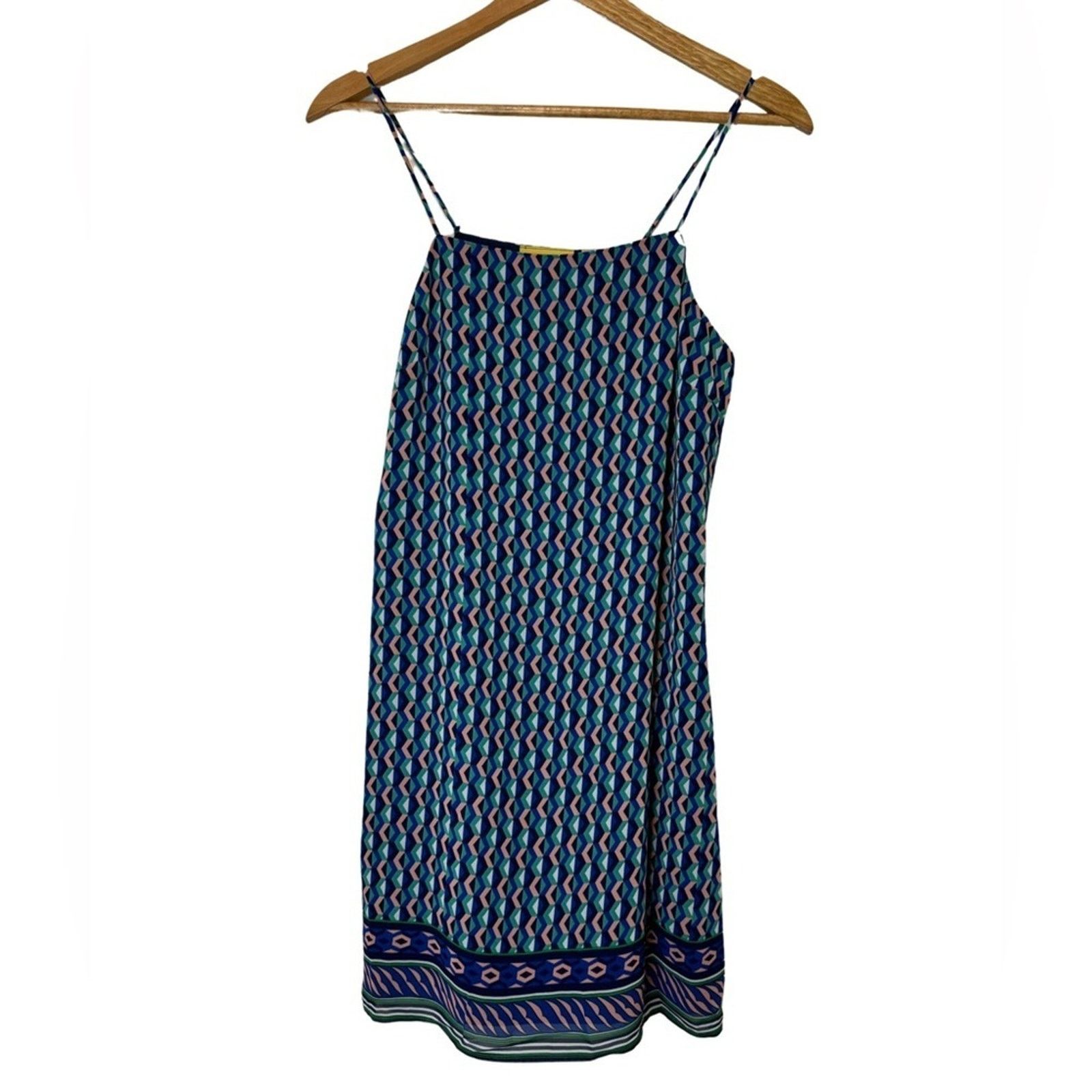Anthropologie Anthropologie Maeve Silk Geometric Print Mini Slip Dress S Size S / US 4 / IT 40 - 9 Thumbnail