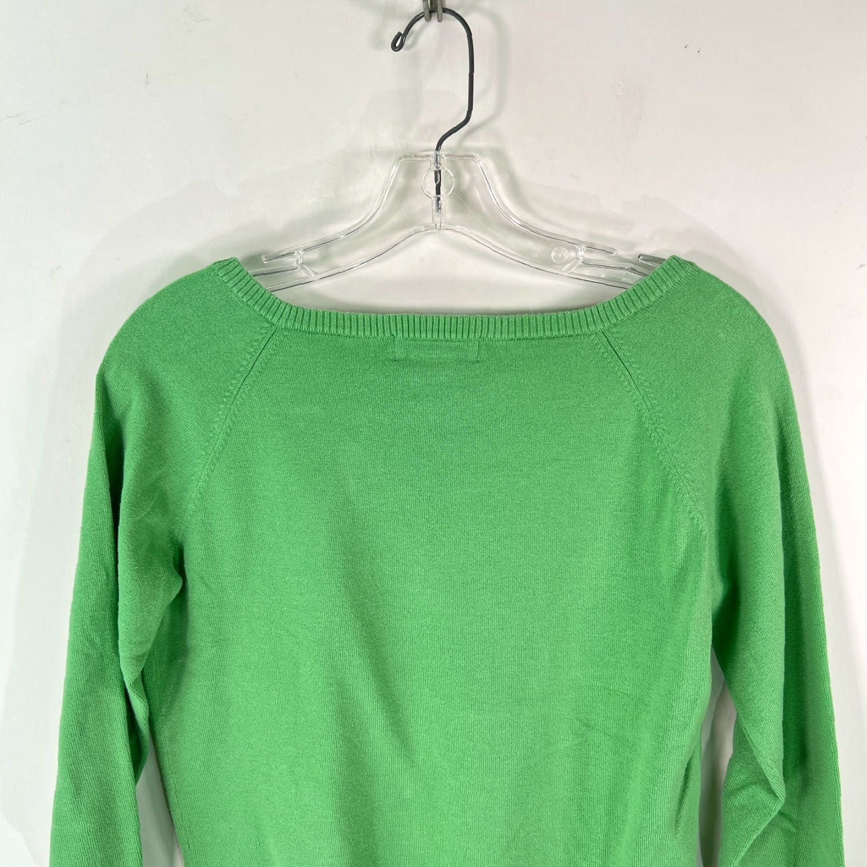 Eddie Bauer Eddie Bauer Women Pullover Sweater Knit 3/4 Sleeve Green Size M Regular Fit Pima Cotton Nylon Lycra Womens Size M / US 6-8 / IT 42-44 - 3 Thumbnail