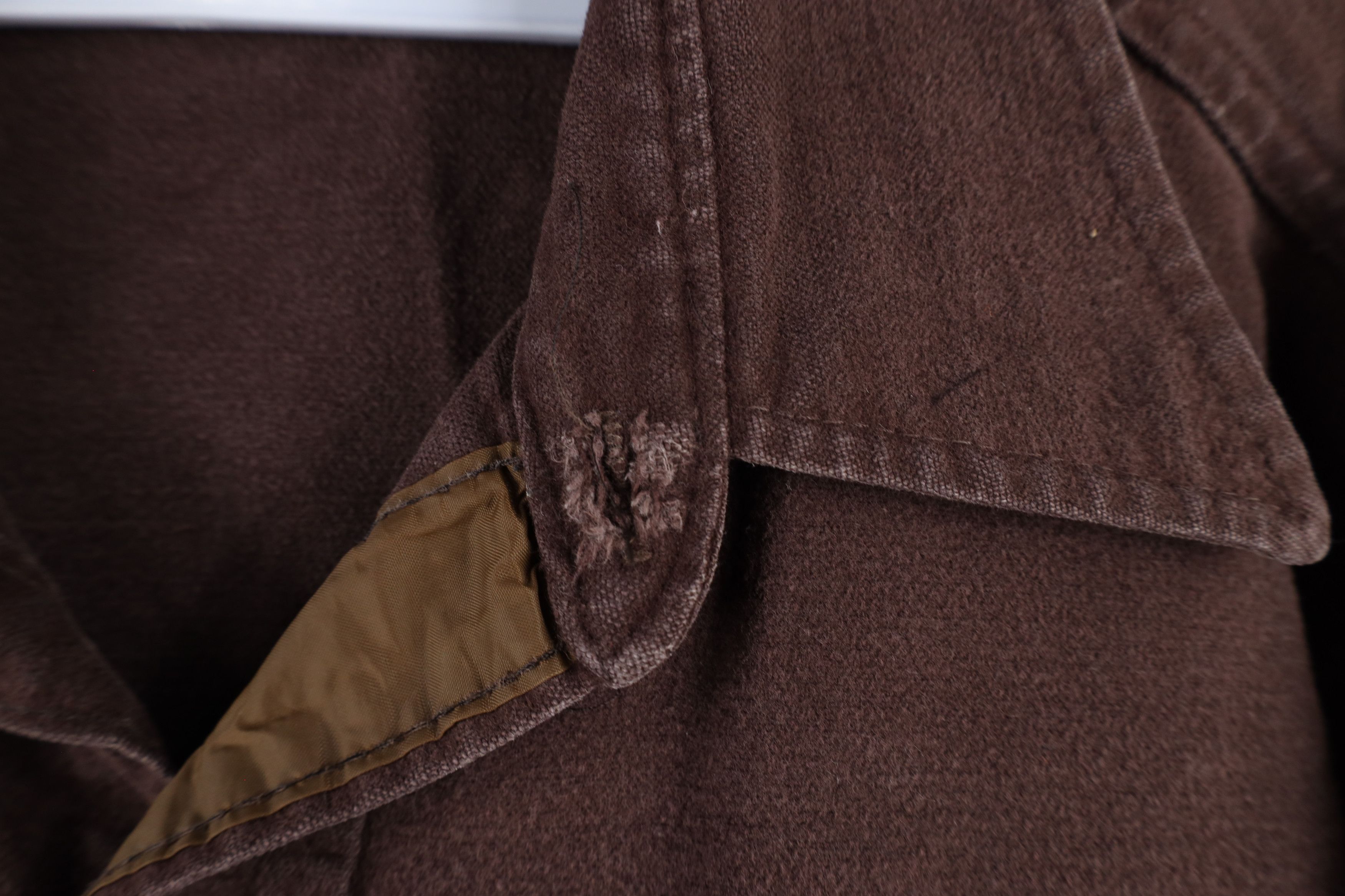 Vintage × Woolrich Woolen Mills Vintage 70s Woolrich Chamois Cloth Button Shirt Brown USA Size US XXL / EU 58 / 5 - 4 Thumbnail