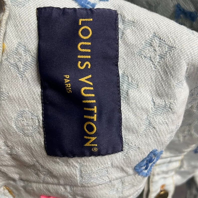 Louis Vuitton louis vuitton Blue Tyler full logo denim jacket 2502-Nextar Size US L / EU 52-54 / 3 - 4 Thumbnail