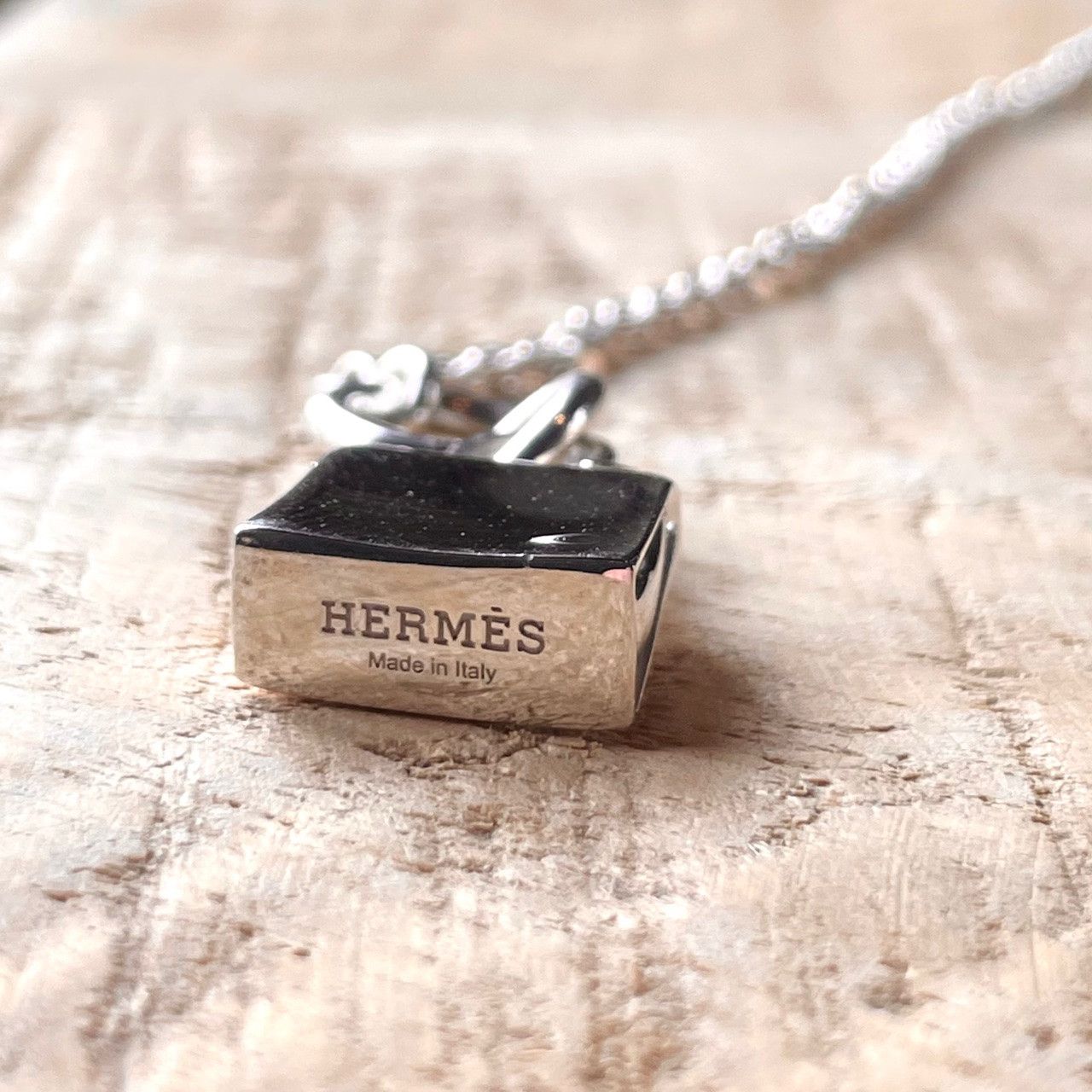 Hermes Hermès Silver Amulette Kelly Charm Chain Necklace Size ONE SIZE - 4 Thumbnail
