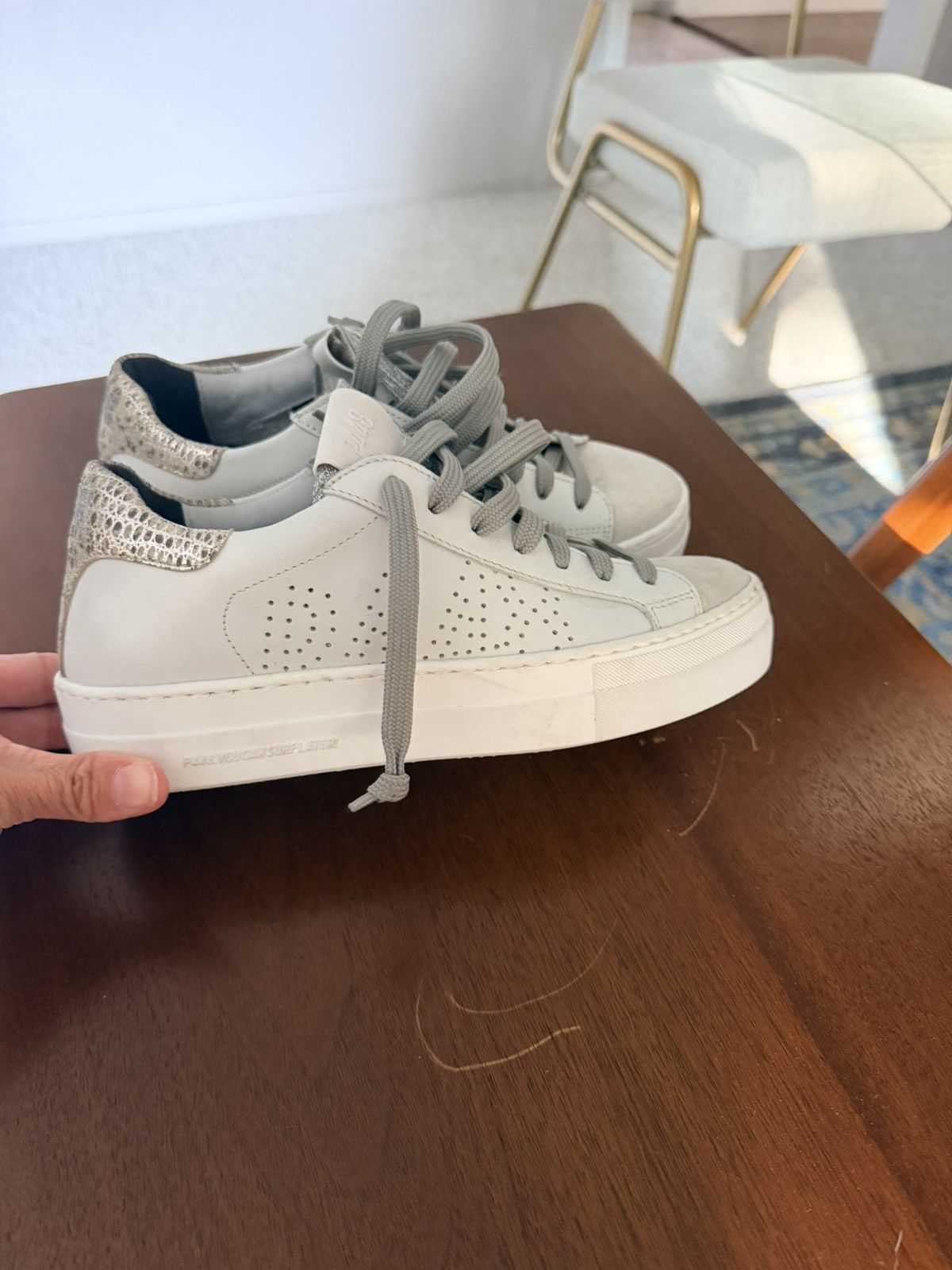 P448 P448 Thea silver snake platform gray white sneaker 36 Size US 6 / IT 36 - 23 Thumbnail