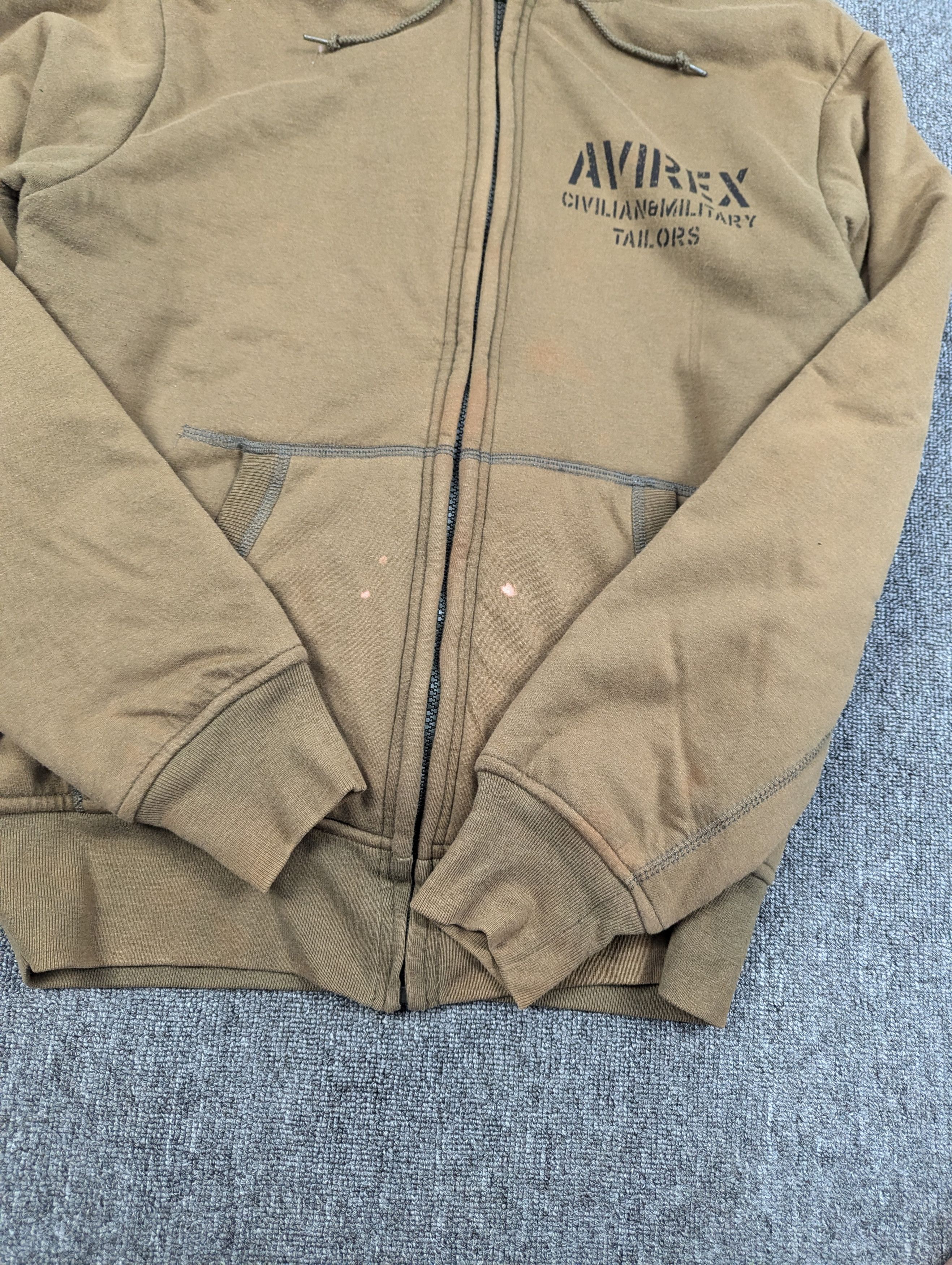 Avirex Avirex U.S.A Distressed Sherpa Lined Hoodie Zipper Size US M / EU 48-50 / 2 - 5 Thumbnail