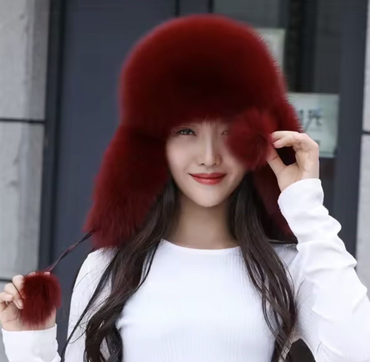 VIBE Luxurious 100% Real Natural Fox Fur Trapper Hat Size ONE SIZE - 1 Thumbnail