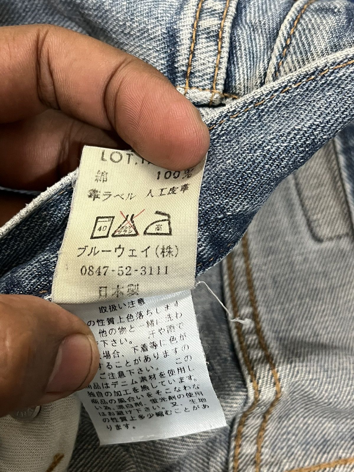 Blue Blue Japan × Japanese Brand Vintage Blue Way Distressed Denim Size US 31 - 12 Thumbnail