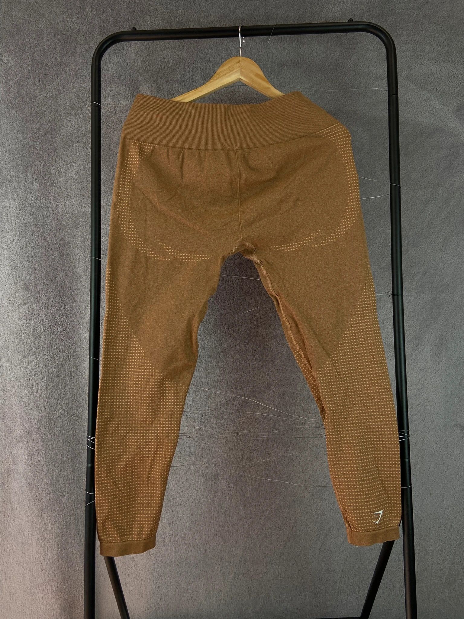 Gymshark Pants Gymshark Brown Leggings Vintage Streetwear Y2K Size 34" / US 12 / IT 48 - 4 Thumbnail