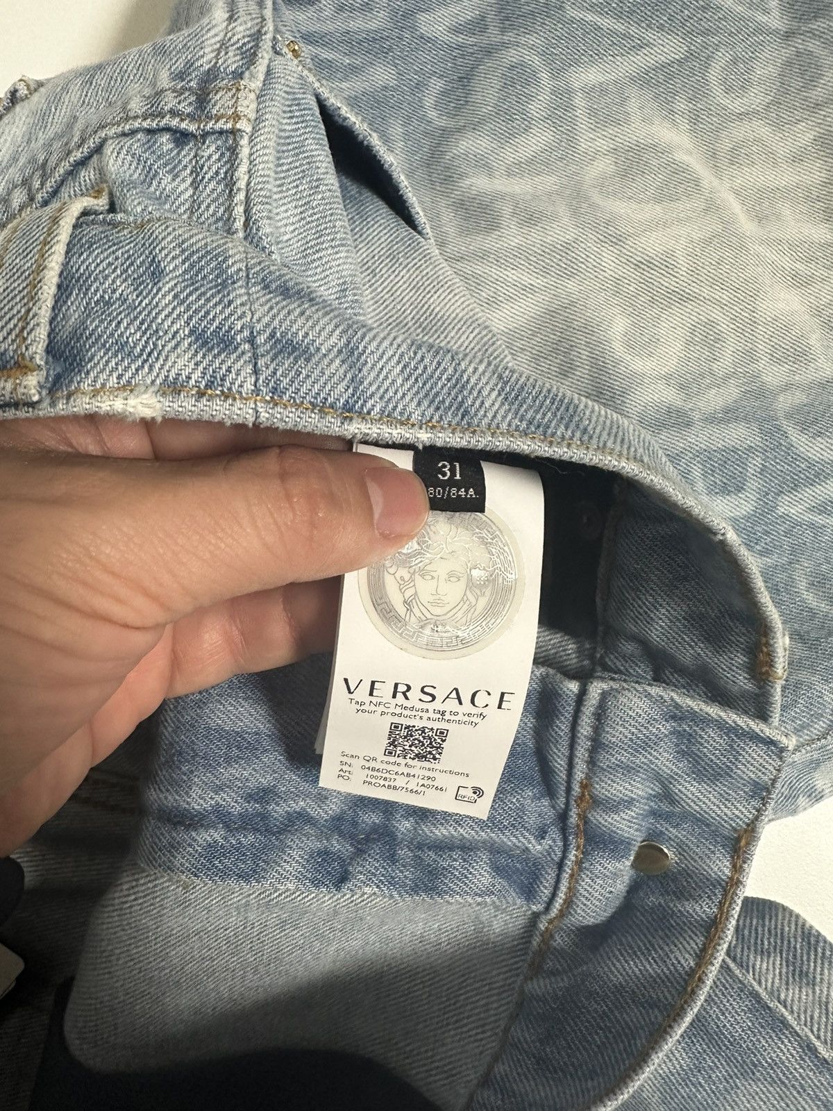 Versace Versace All-Over Denim Size US 31 - 12 Thumbnail