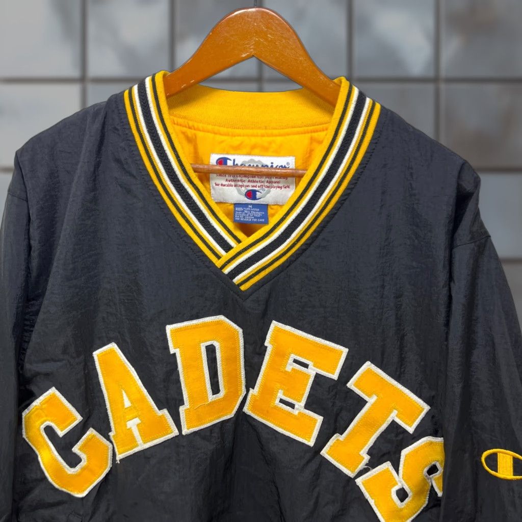 Champion VINTAGE Champion Cadets Pullover Windbreaker Jacket M Black 90s Logo Size US M / EU 48-50 / 2 - 1 Thumbnail