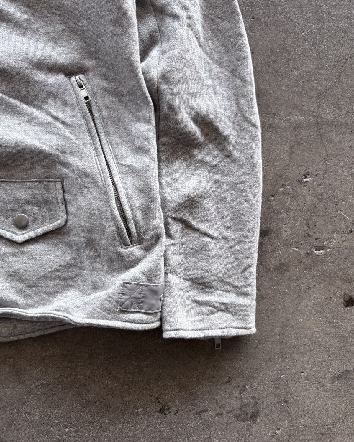 Japanese Brand Pine Bluff Assymetrical Grey Sweatshirt Jacket Size US M / EU 48-50 / 2 - 2 Thumbnail