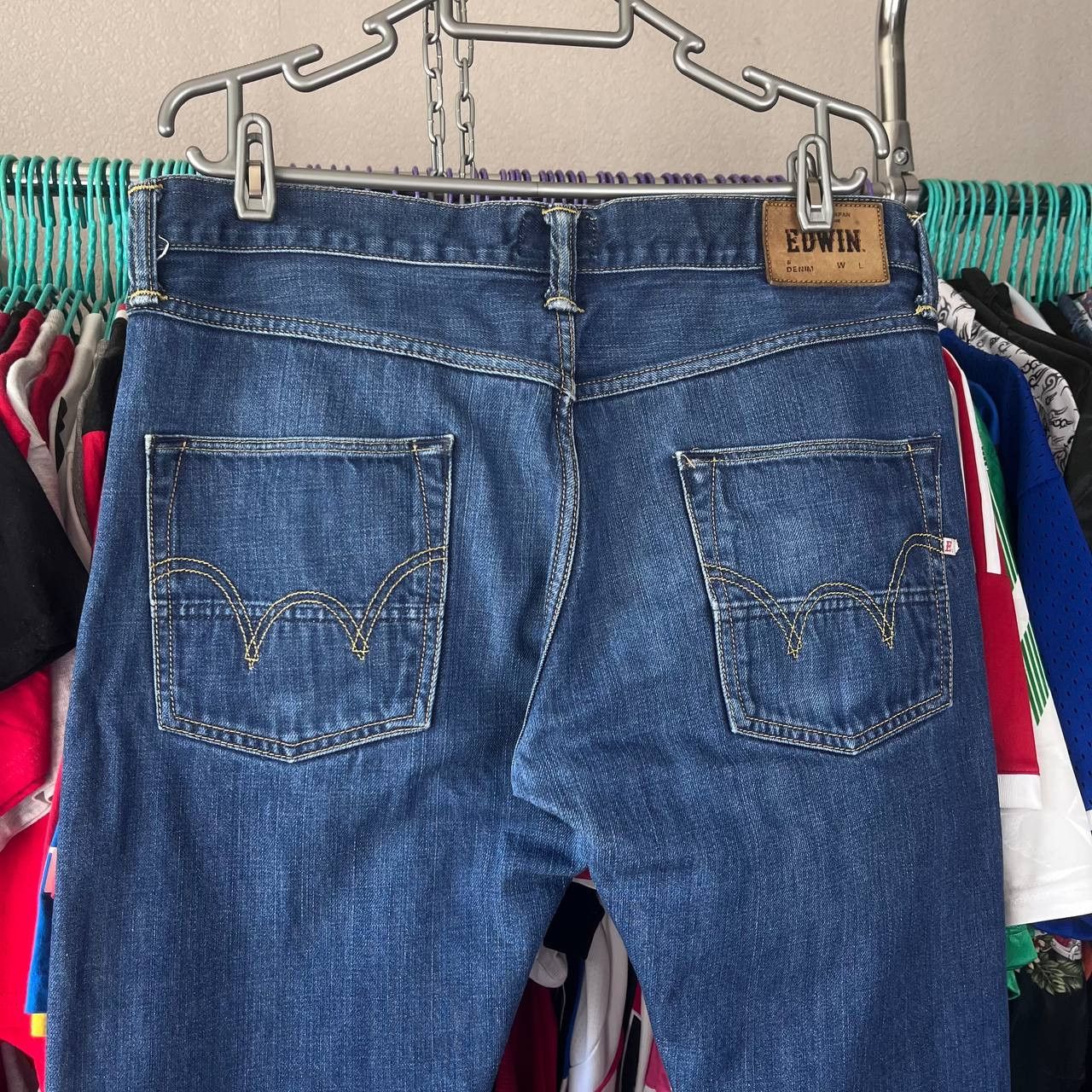 Edwin Edwin ED-55 Relaxed Fit Button Fly Blue Denim Pants Size M Size US 34 / EU 50 - 2 Thumbnail