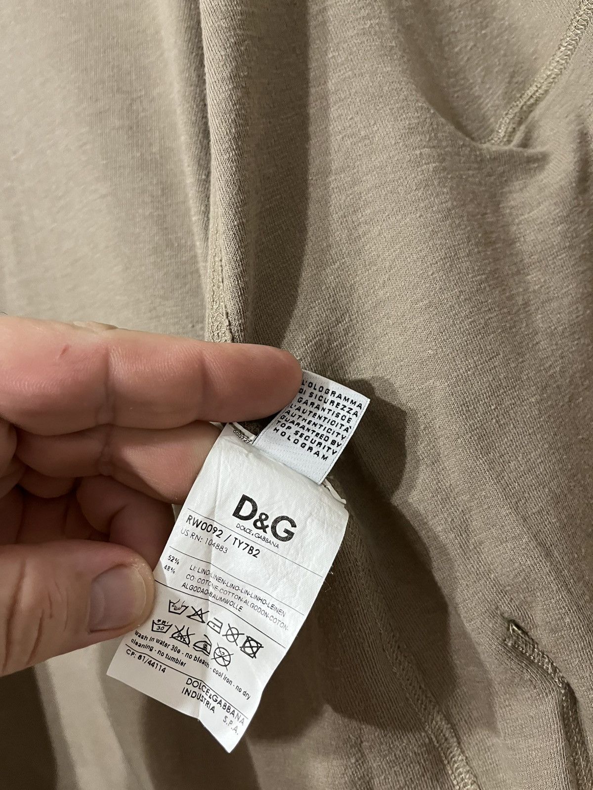 Dolce & Gabbana Dolce&Gabbana Avant Garde Beige Distressed Zip Hoodie Y2K Size US M / EU 48-50 / 2 - 16 Thumbnail
