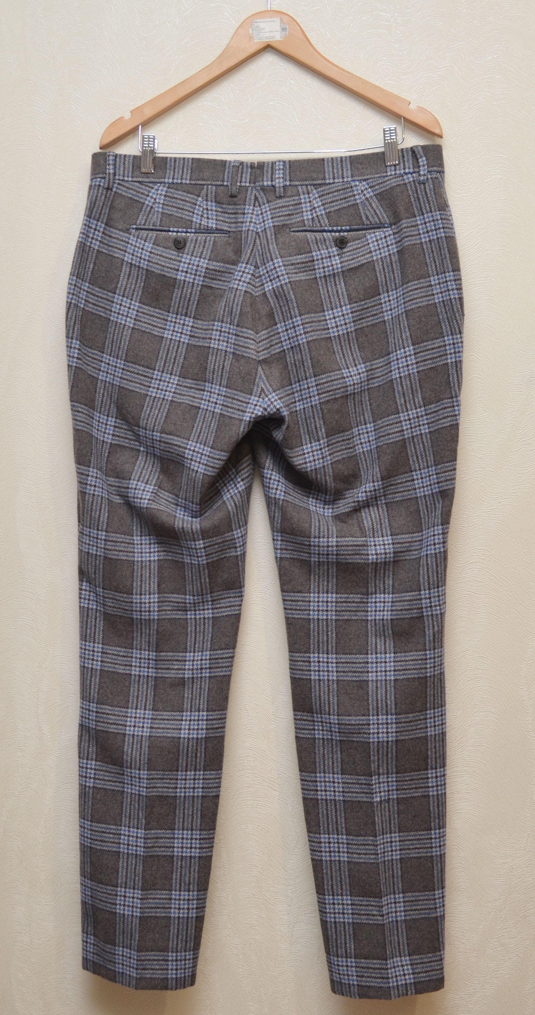 Designer × Hackett HACKETT KENSINGTON Slim Winter Check Trousers Pants Wool Size US 36 / EU 52 - 7 Thumbnail