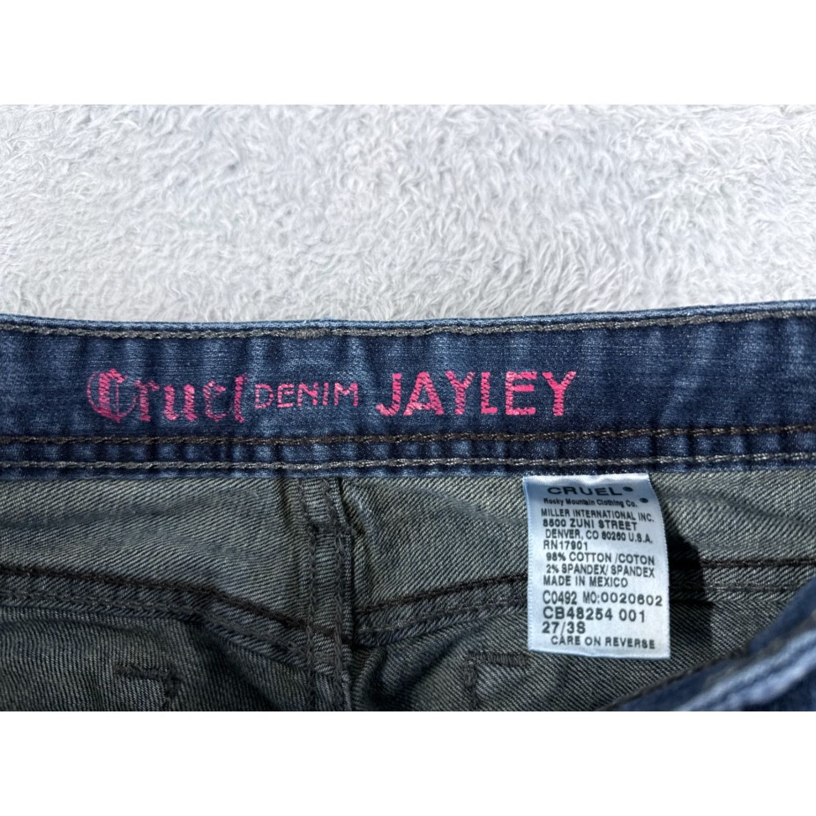 Vintage Cruel Girl Jeans Womens Bootcut Denim Blue 27x28 5-Pocket Embroidered Stretch Regular Inseam 28 Closure Zip Size 27" / US 4 / IT 40 - 6 Thumbnail