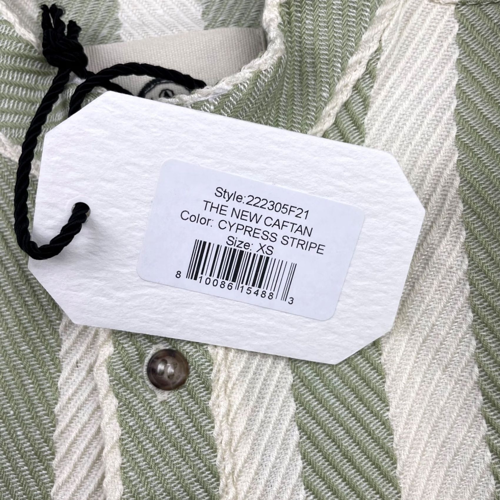 Vintage VINTAGE Attersee Caftan Tunic Dress Cypress Stripe Herringbone XS Green NI? Size XS / US 0-2 / IT 36-38 - 7 Thumbnail