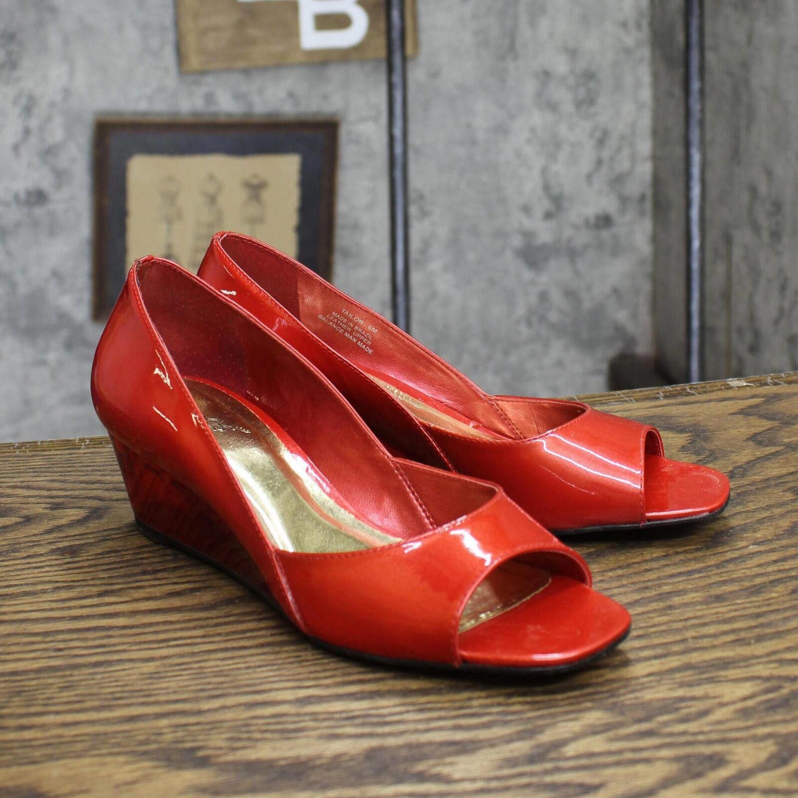 Designer Carlos by Carlos Santana See Through Wedge Heels Red 6M Size US 6 / IT 36 - 1 Thumbnail