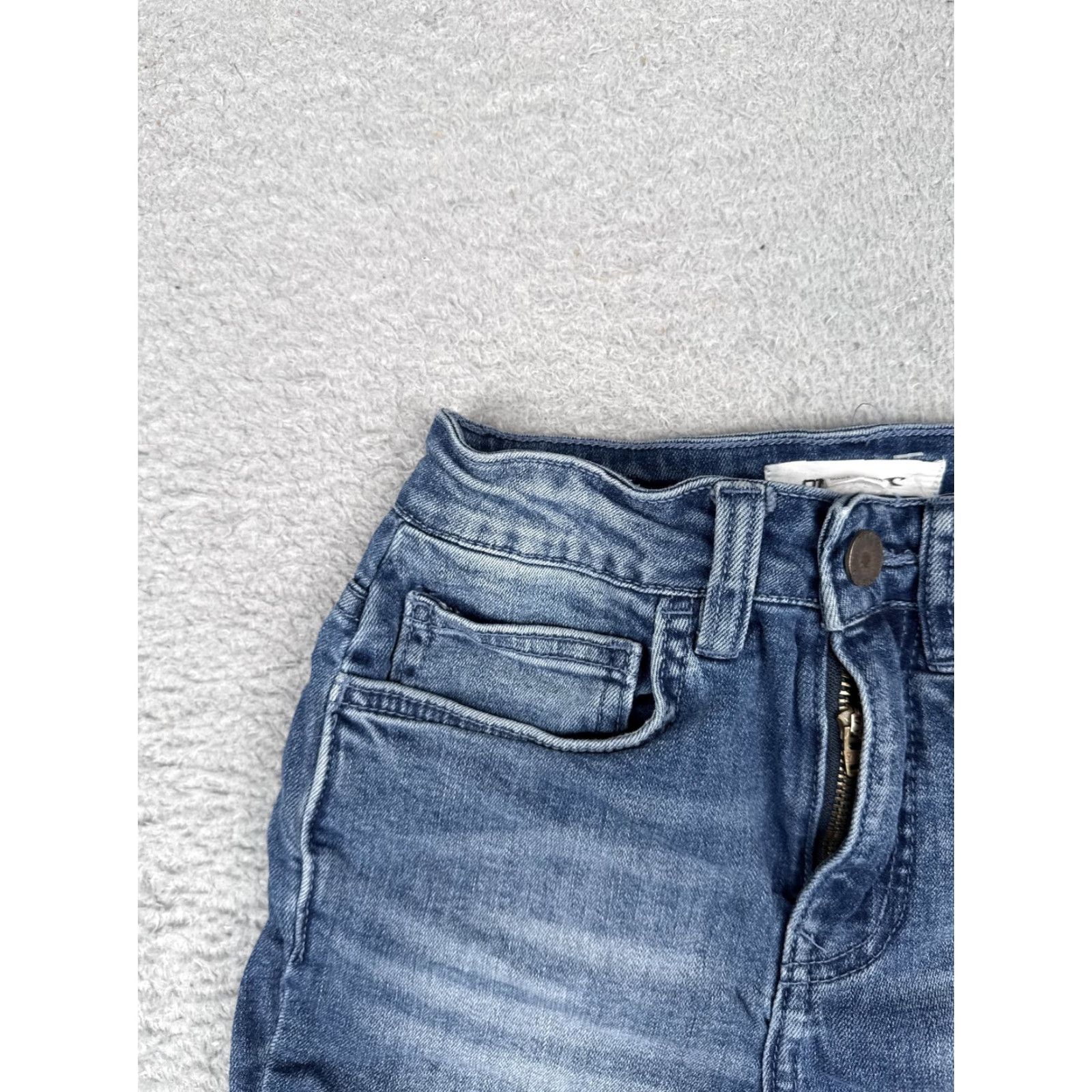O'Neill O'Neill Denim Shorts Womens 24x4 Blue Cut-Off Raw Hem High Rise Stretch Casual Size 42" / US 20 - 4 Thumbnail