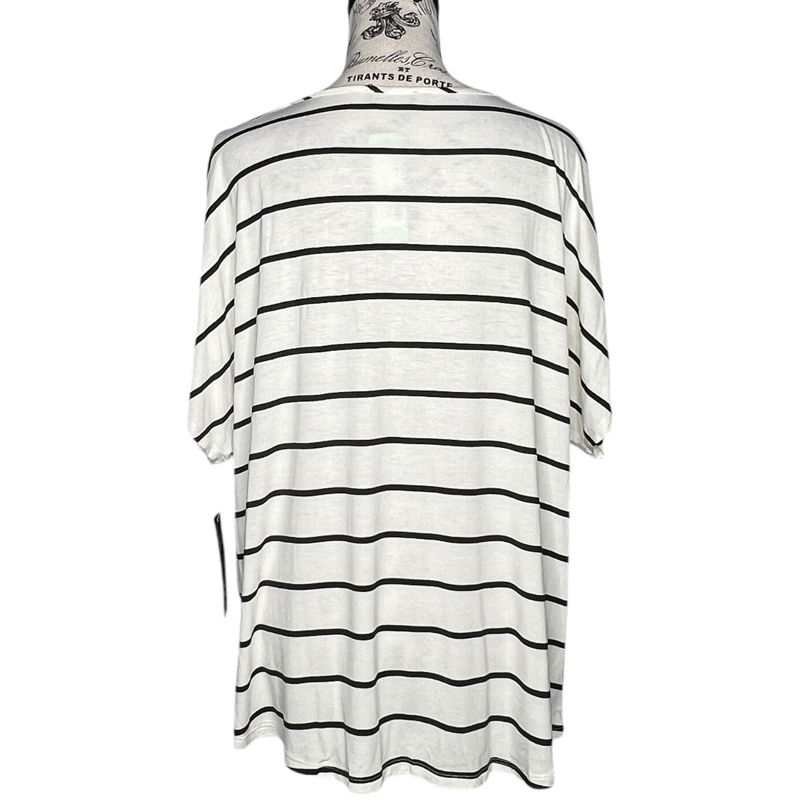 Colette Romey Cold Shoulder Knit Top - Stitch Fix Striped Soft Tee Size L / US 10 / IT 46 - 3 Thumbnail