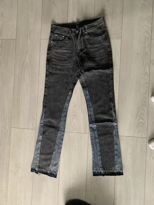 Other Vintage Patchwork Flare Jeans Urban Men Streetwear Size US 34 / EU 50 - 2 Thumbnail