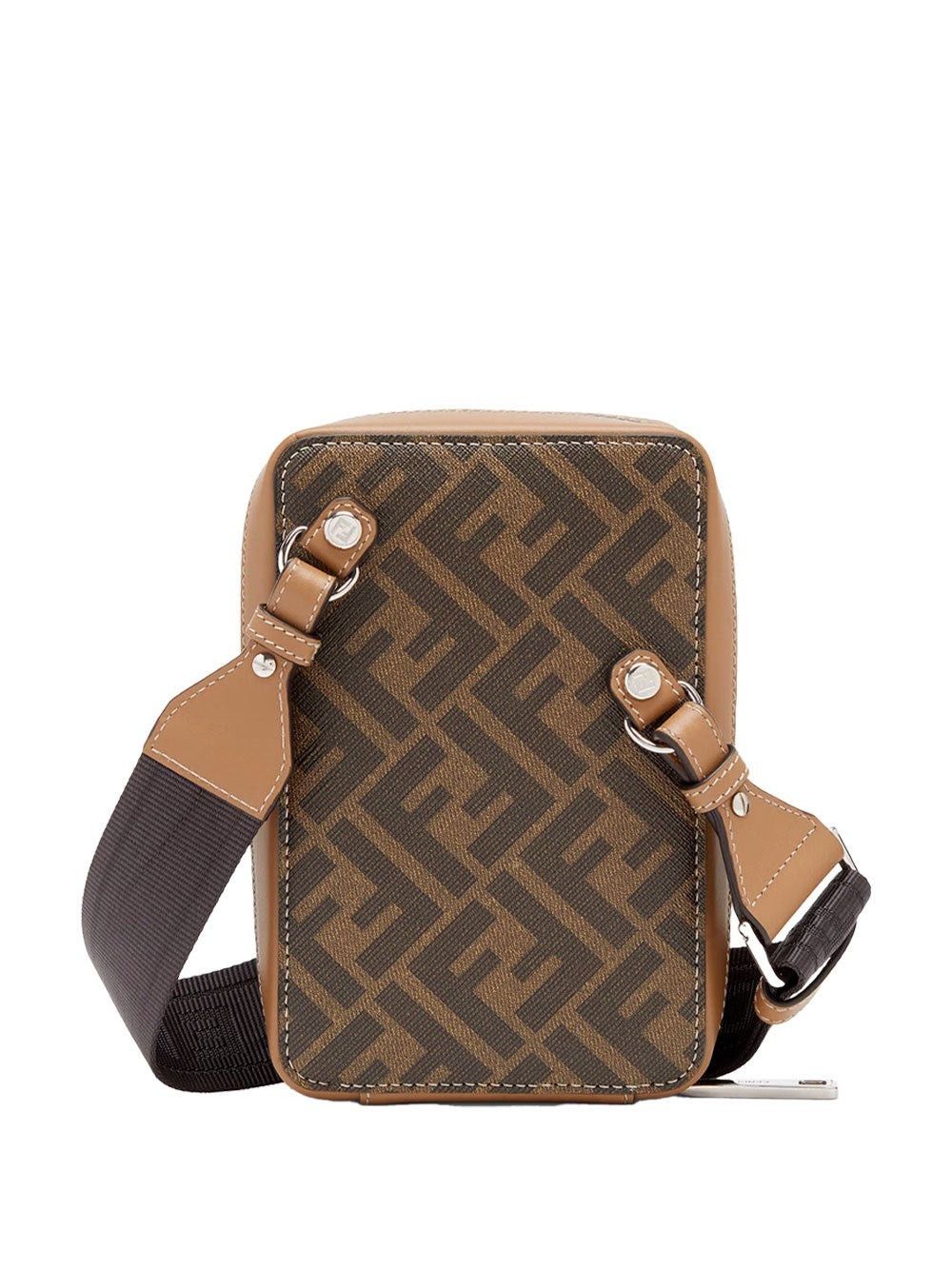 Fendi o1s1wg111224 Size: OS / FF Squared Phone Case in Brown Size ONE SIZE - 2 Thumbnail