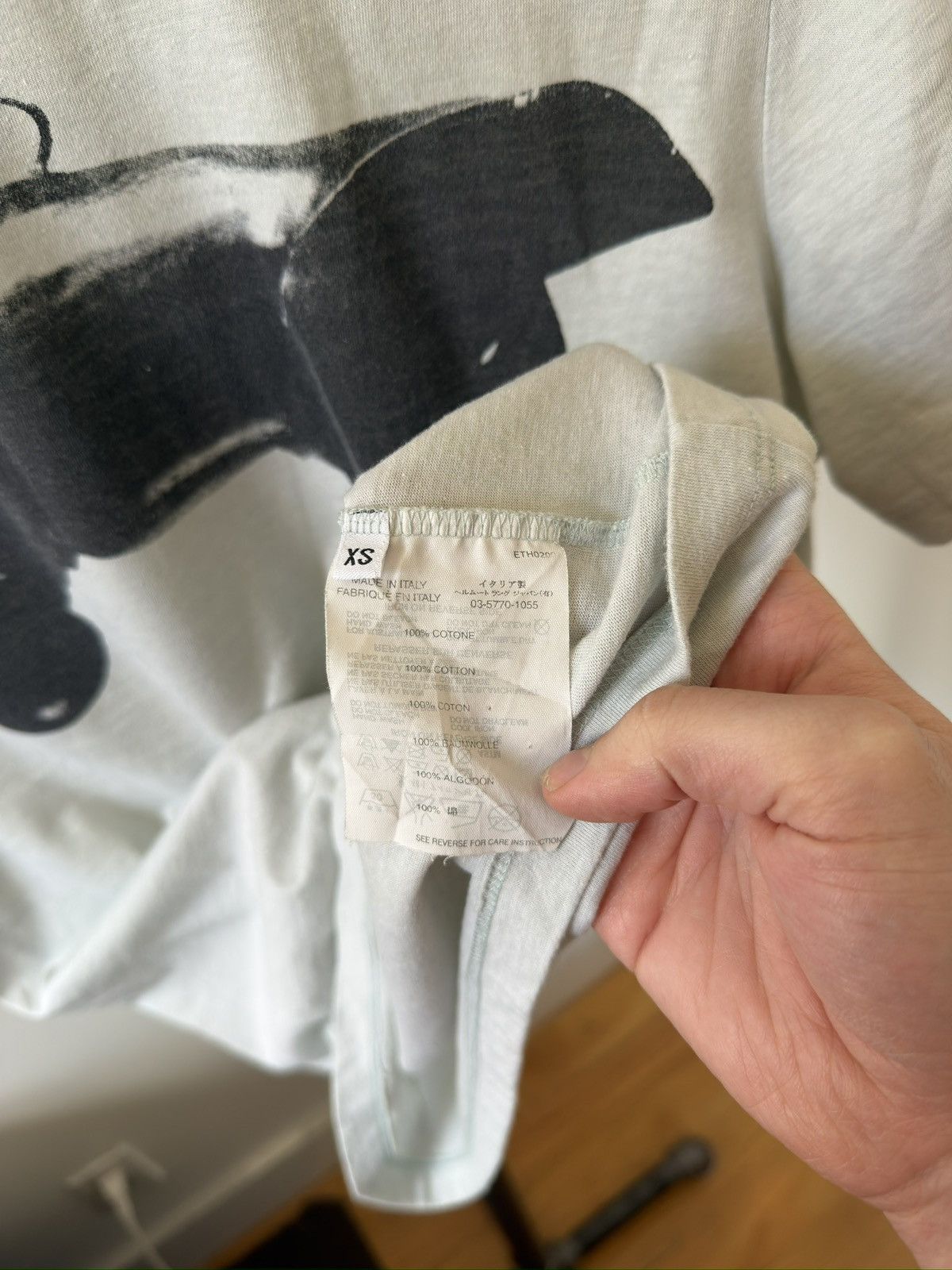 Helmut Lang FW04 "Janus in a Leather Jacket" Tee Size US XS / EU 42 / 0 - 4 Thumbnail