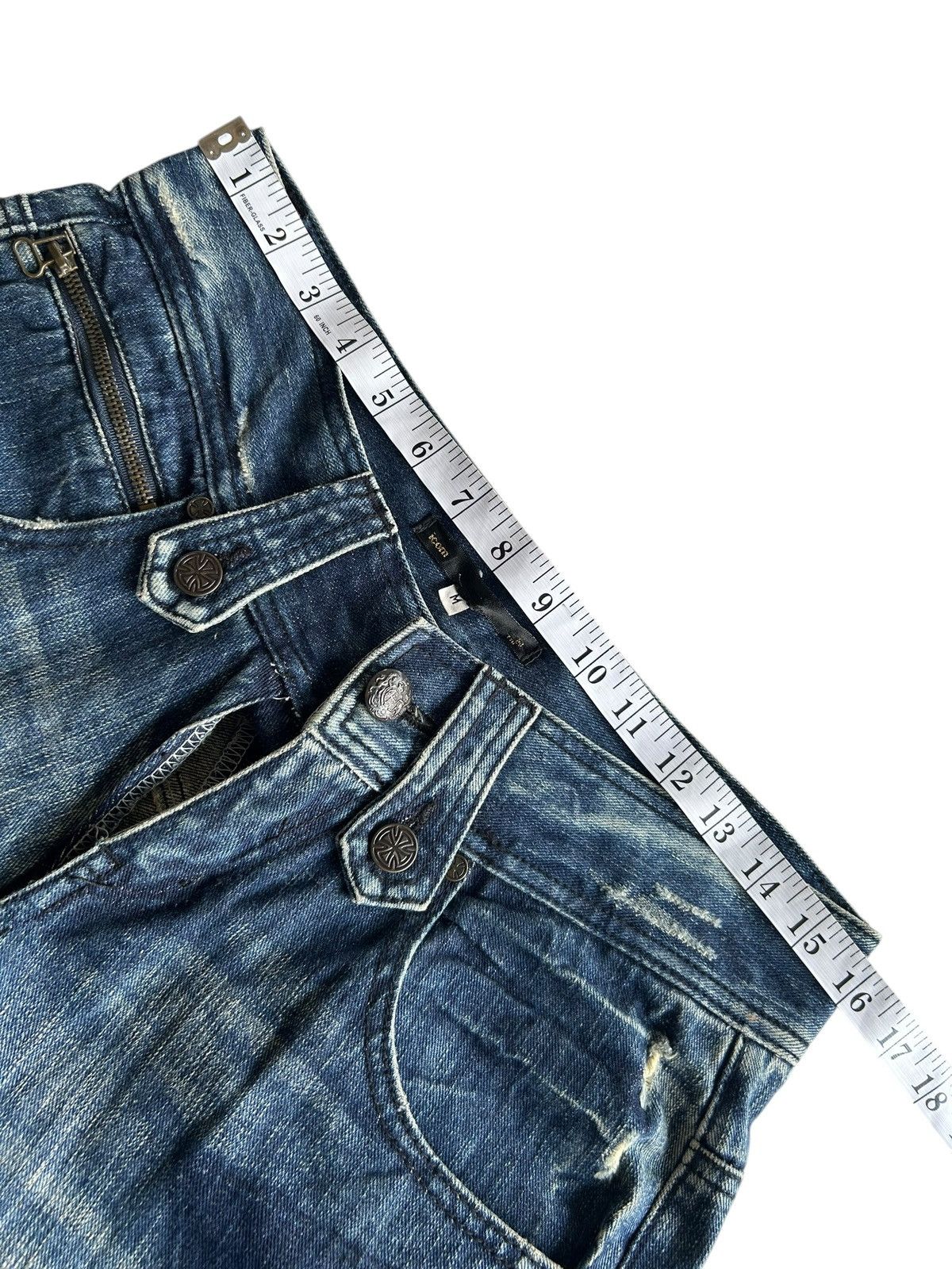 Kapital Flare Japanese Punk Style Distressed Denim Jeans Size US 32 / EU 48 - 18 Thumbnail