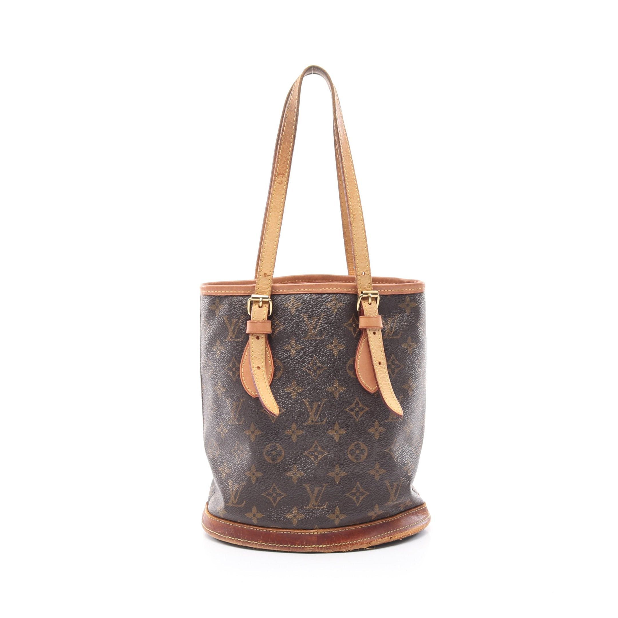 Louis Vuitton Louis Vuitton Bucket Pm Monogram Handbag Leather Brown Size ONE SIZE - 1 Thumbnail