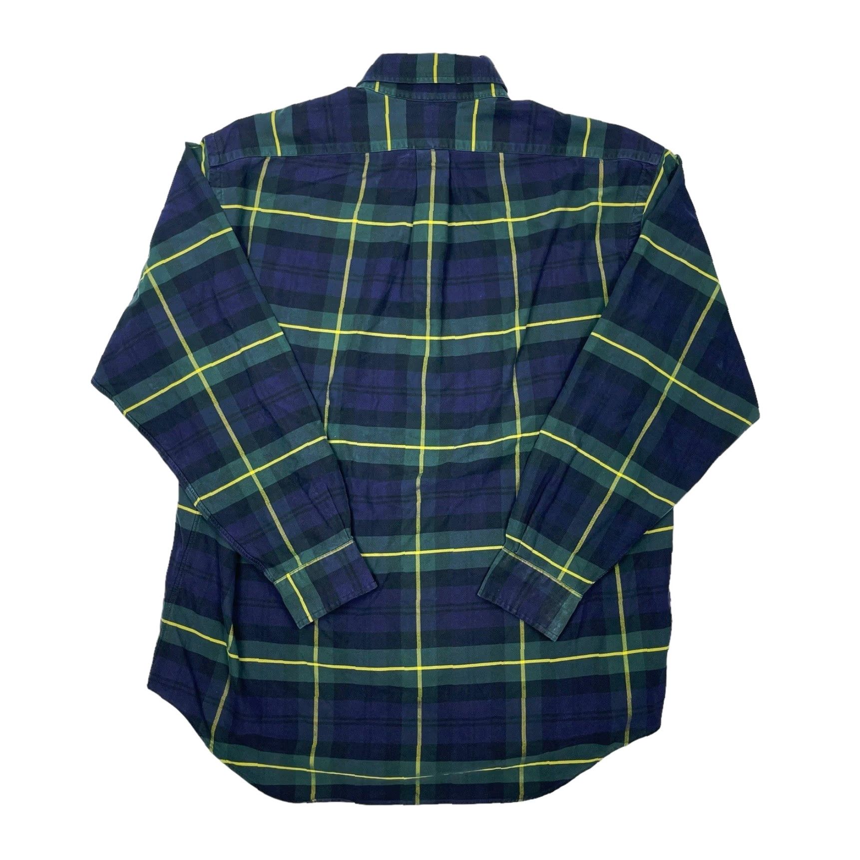 Polo Ralph Lauren VINTAGE Polo Ralph Lauren Shirt Mens M Blue Plaid Long Sleeve Button Up Regular Collar-Down 90s Retro Classic Polo RL Mens Size US M / EU 48-50 / 2 - 3 Thumbnail