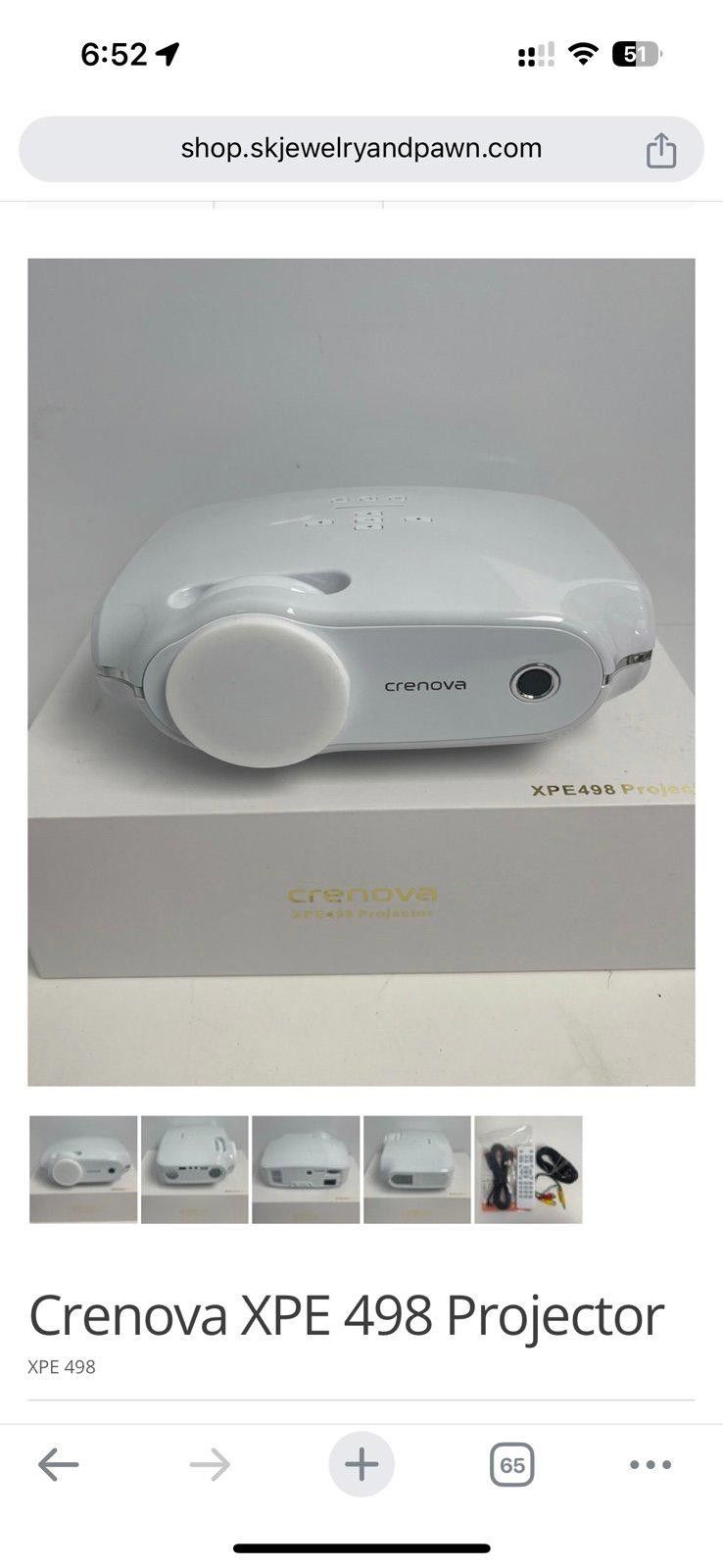 Other Crenova XPE498 Mini LED Projector, White Size ONE SIZE - 3 Thumbnail