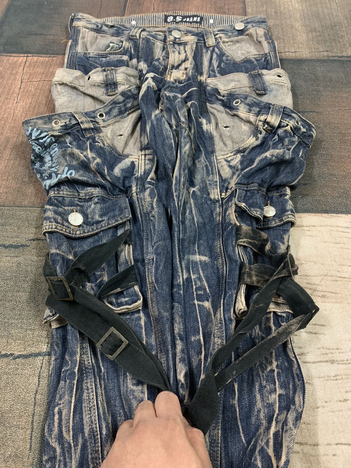14th Addiction SUPER CRAZY rusty faded bondage style cargo Size US 31 - 3 Thumbnail