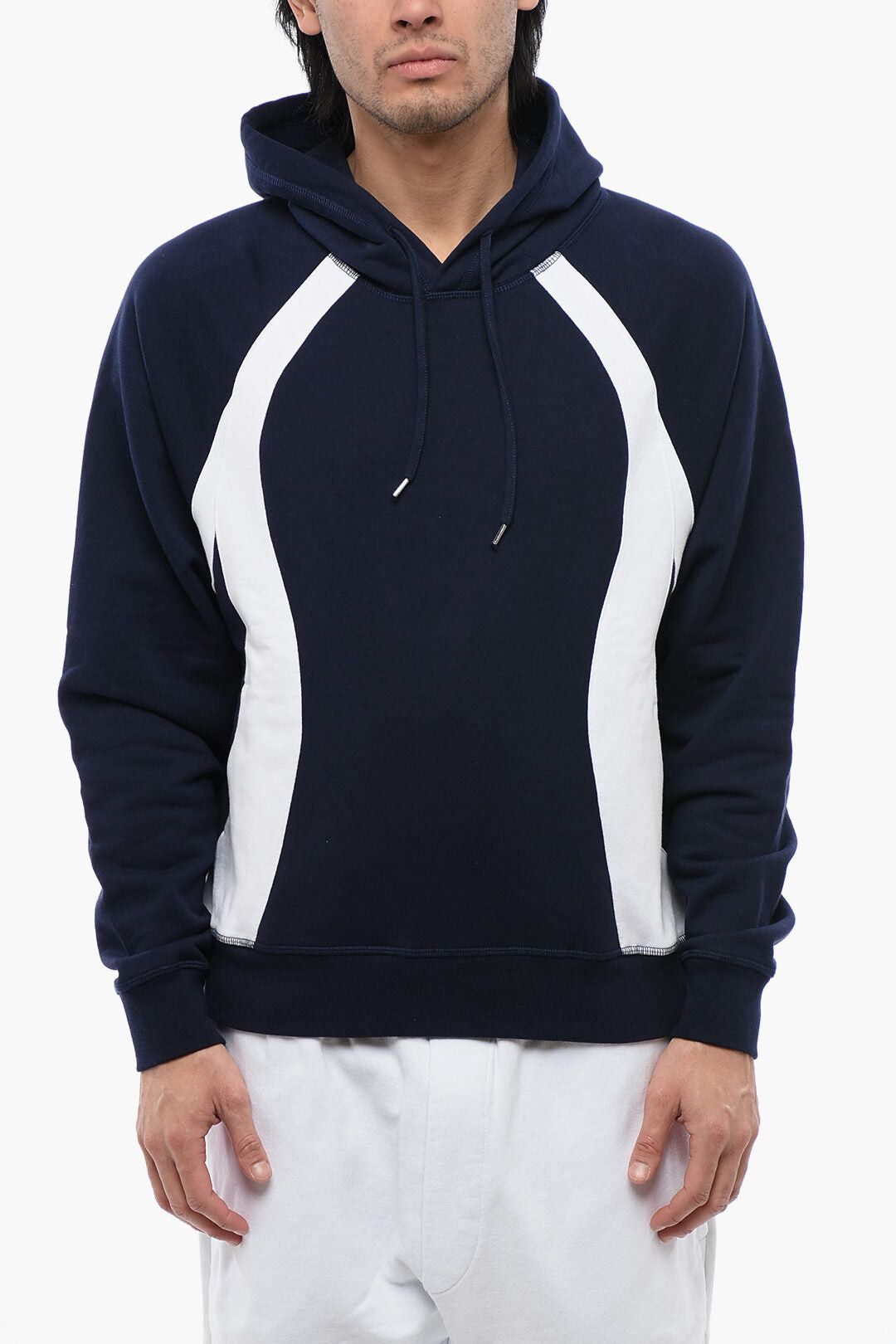 Dsquared2 Relaxed Fit Hooded Sweatshirt with Contrast Bands Size US XS / EU 42 / 0 - 1 Thumbnail