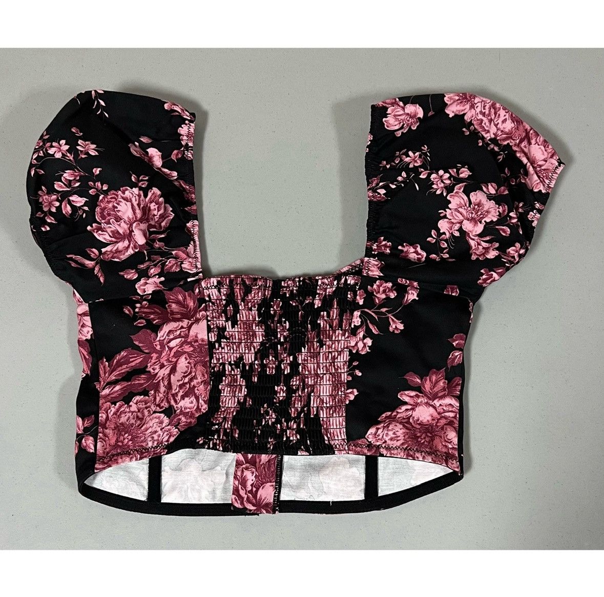 Tillys West of Melrose Black Floral Corset Top Shirt Blouse XS 🌸✨ Size XS / US 0-2 / IT 36-38 - 3 Thumbnail