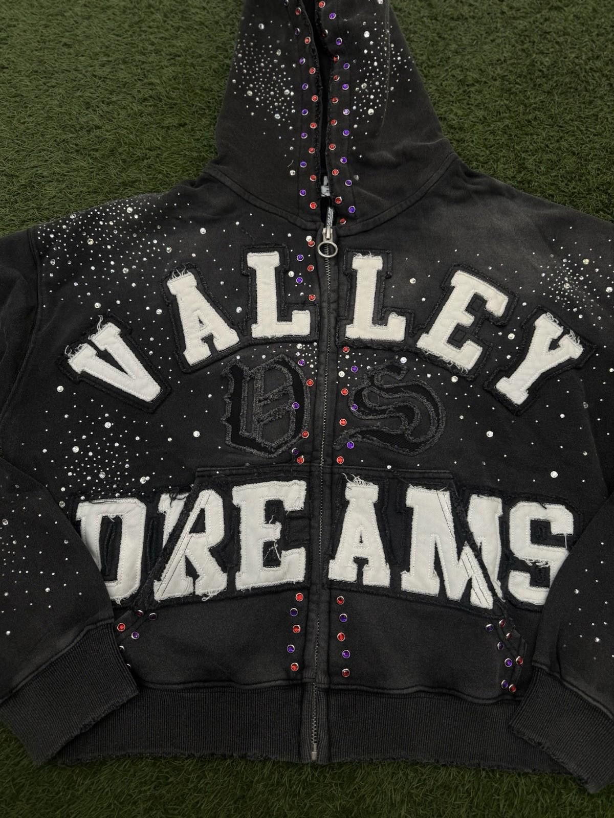 Vale Valley Hoodie Stone Zip Up Black Crystals Size Large (NEW) Size US L / EU 52-54 / 3 - 3 Thumbnail