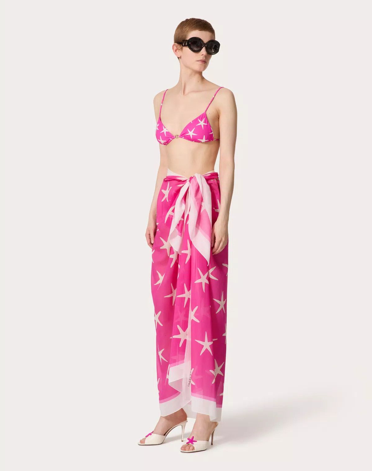 Valentino oc11z0725 Size:OS/ Pochon In Cotton And Silk in Pink Size ONE SIZE - 4 Thumbnail