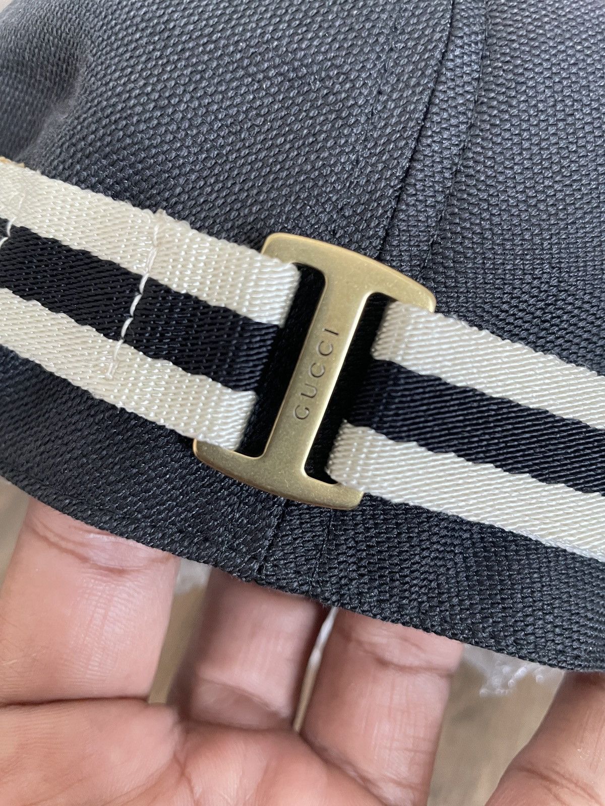Gucci Gucci Sherry Hunting / Golf Hat Cap Poleyster Cotton Black Size ONE SIZE - 5 Thumbnail