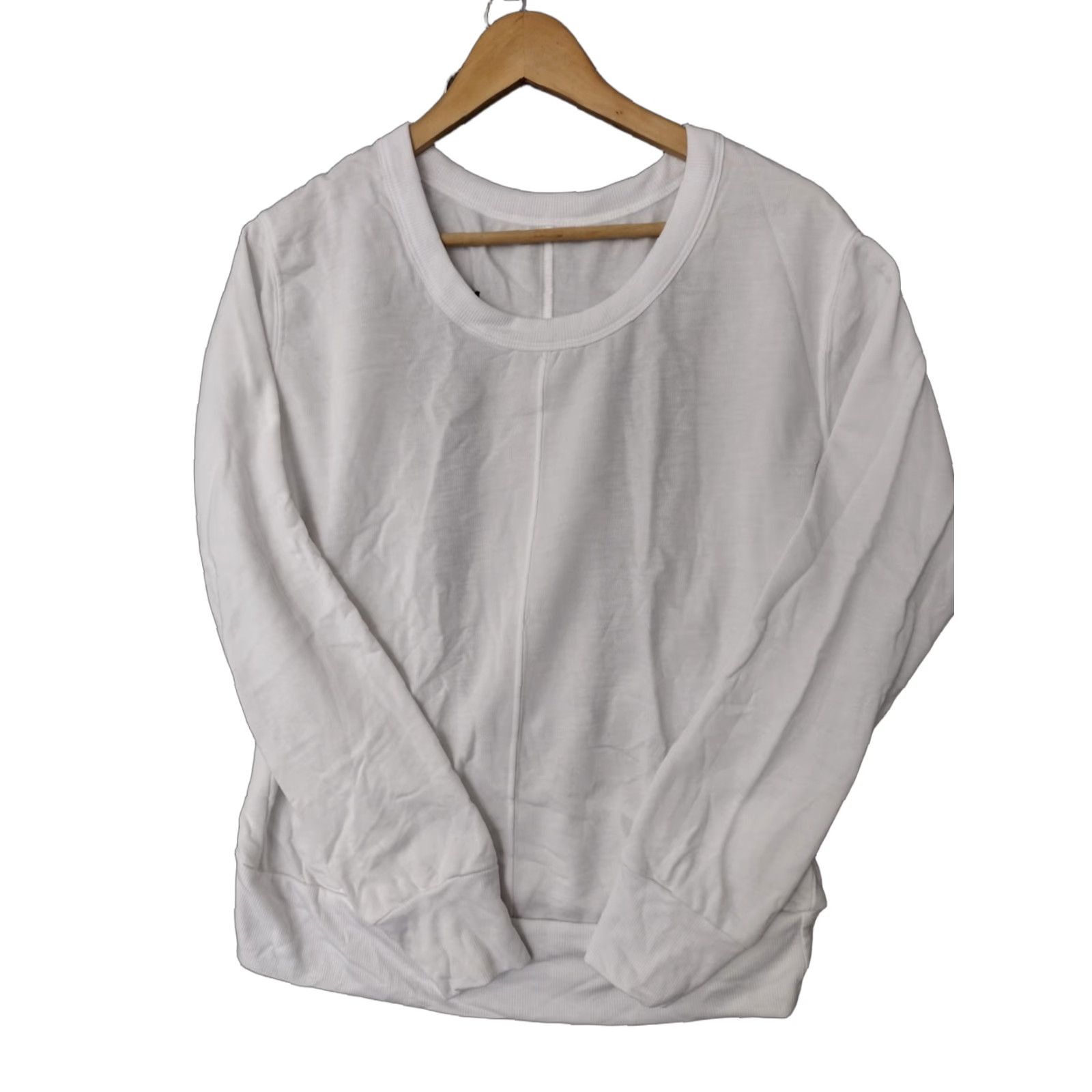 Vintage Unbranded Blouse Shirt White Crew Neck Knit Open Back Long Sleeve Size M Women Bohemian Casual Spring Summer White Size M / US 6-8 / IT 42-44 - 1 Thumbnail